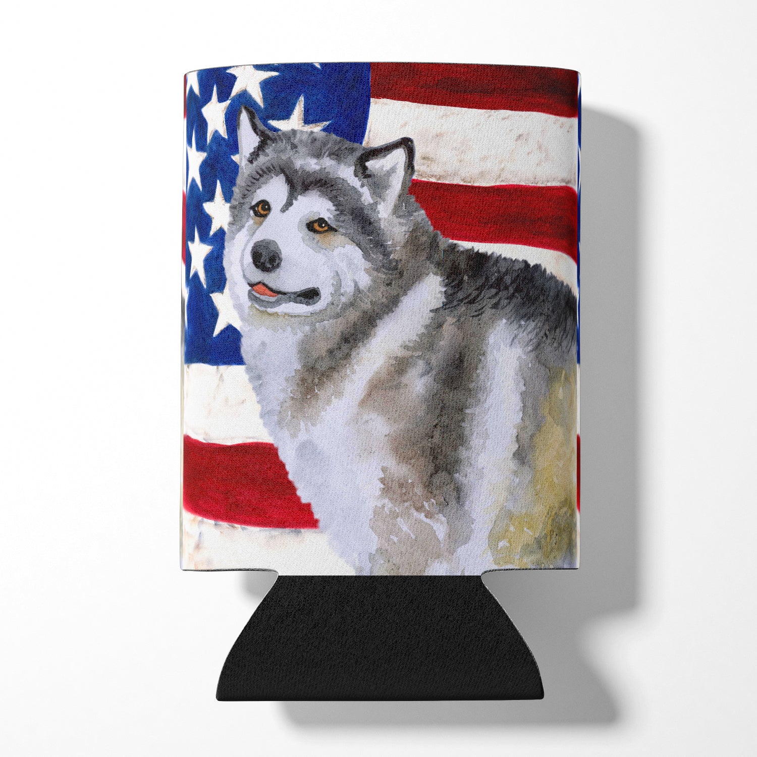 Alaskan Malamute Patriotic Can or Bottle Hugger BB9638CC  the-store.com.