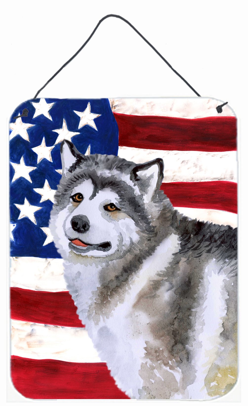 Alaskan Malamute Patriotic Wall or Door Hanging Prints BB9638DS1216 by Caroline's Treasures