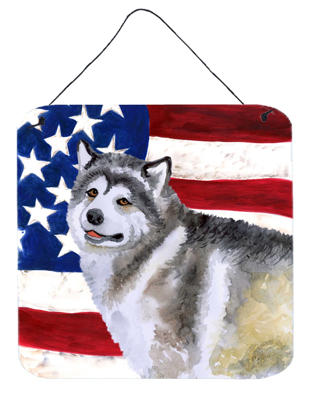 Alaskan Malamute Patriotic Wall or Door Hanging Prints BB9638DS66 by Caroline's Treasures