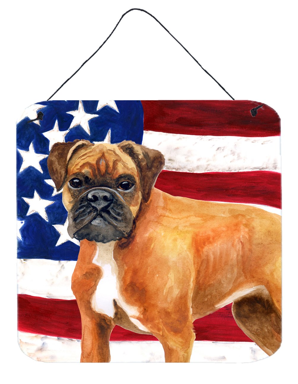 German Boxer Patriotic Wall or Door Hanging Prints BB9640DS66 by Caroline&#39;s Treasures