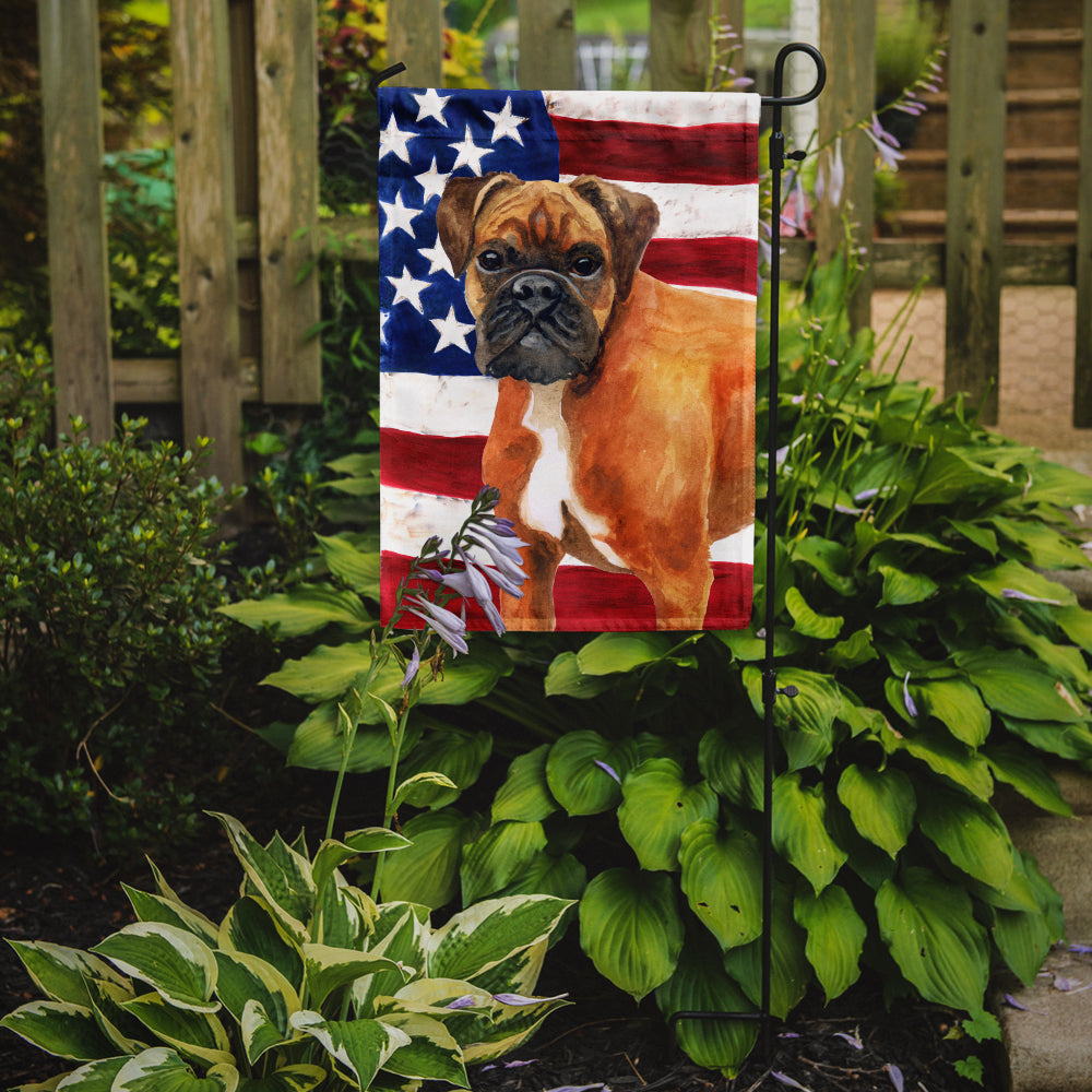 German Boxer Patriotic Flag Garden Size BB9640GF  the-store.com.