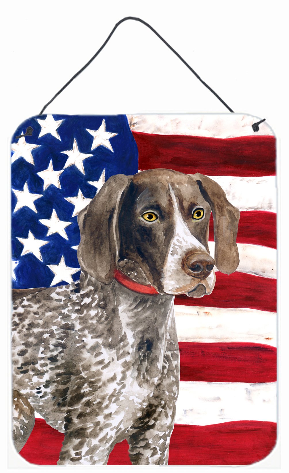 German Shorthaired Pointer Patriotic Wall or Door Hanging Prints BB9641DS1216 by Caroline's Treasures