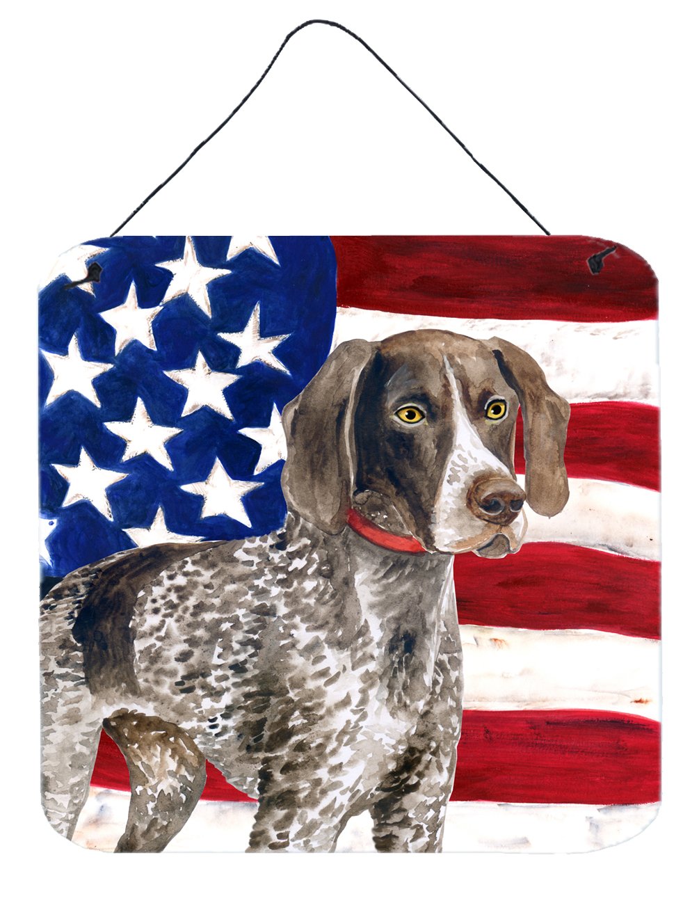 German Shorthaired Pointer Patriotic Wall or Door Hanging Prints BB9641DS66 by Caroline's Treasures