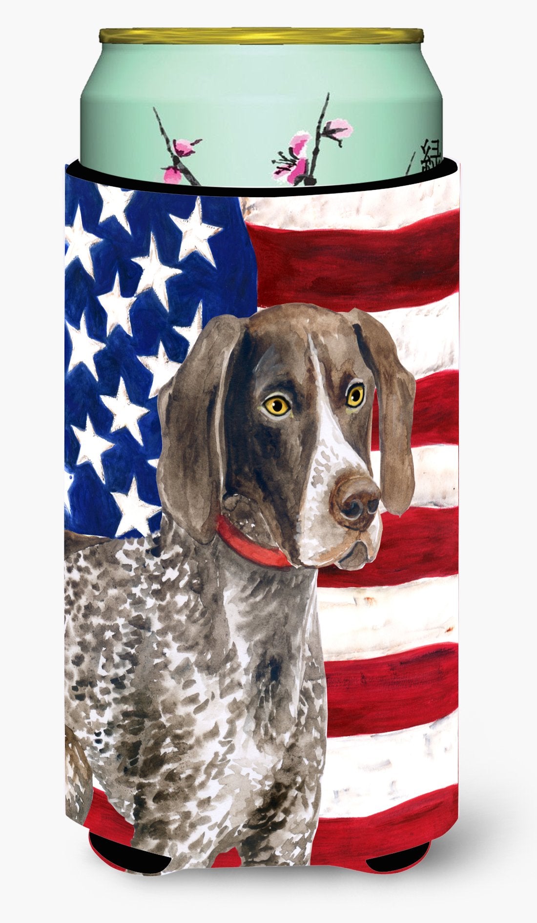 German Shorthaired Pointer Patriotic Tall Boy Beverage Insulator Hugger BB9641TBC by Caroline&#39;s Treasures