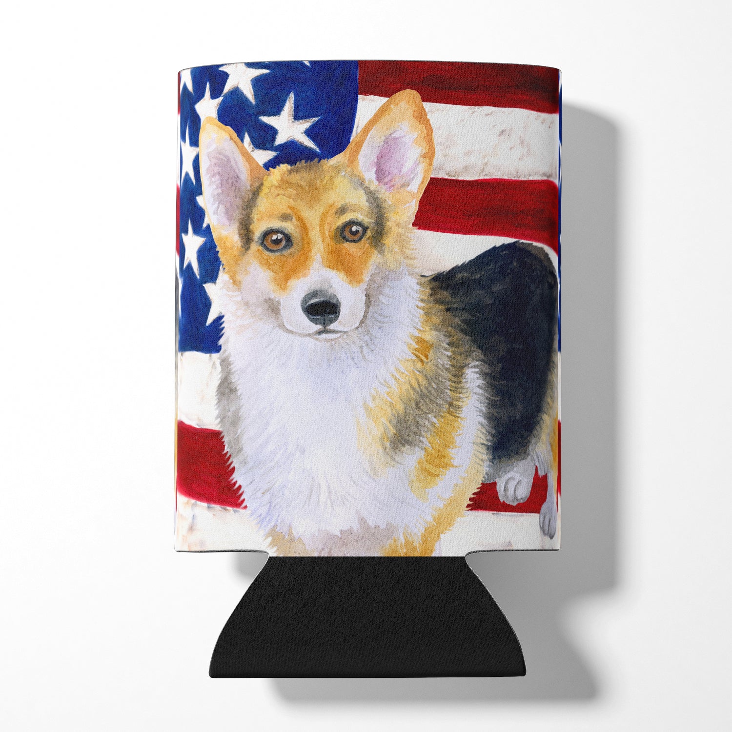 Pembroke Corgi Patriotic Can or Bottle Hugger BB9642CC  the-store.com.