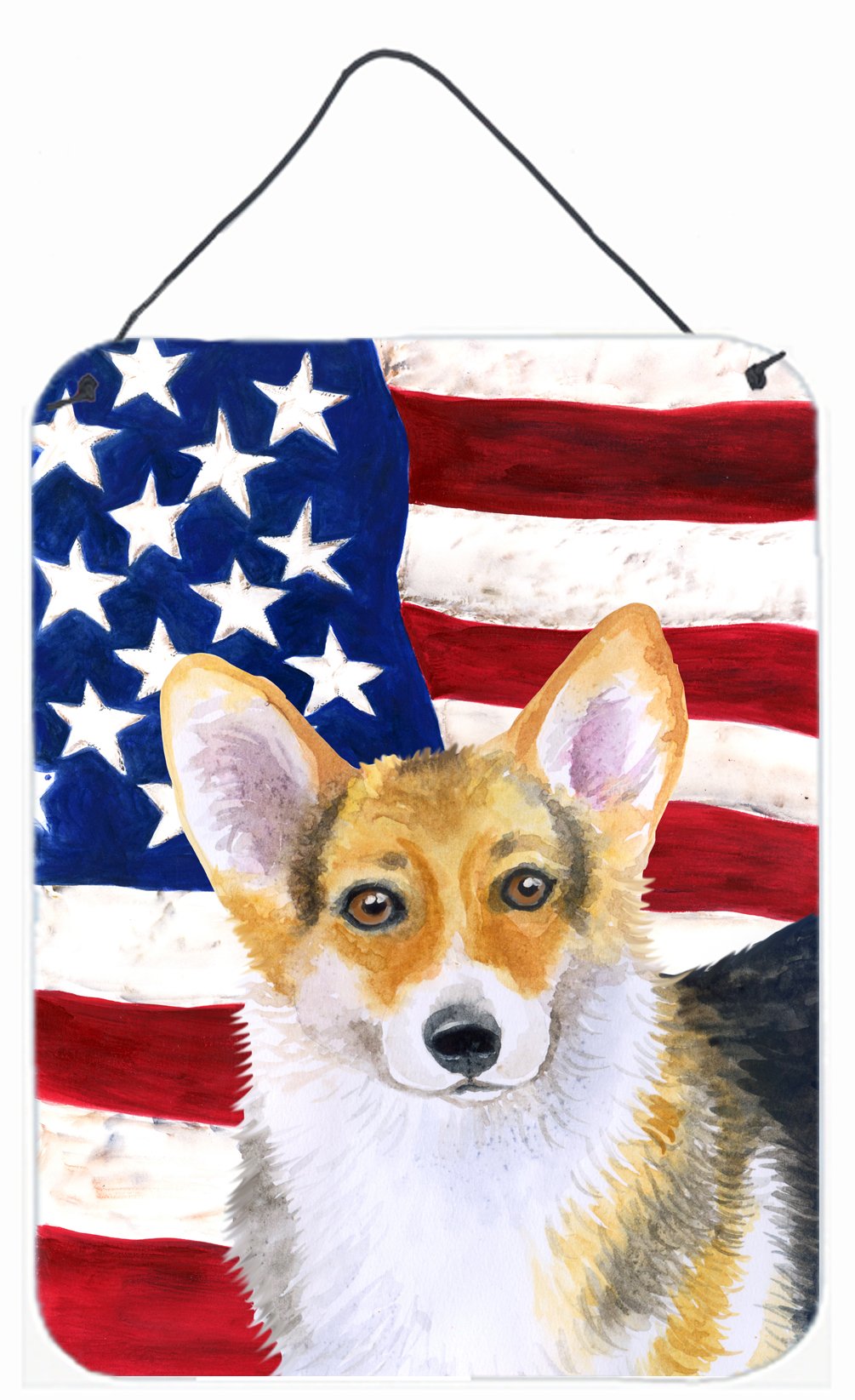 Pembroke Corgi Patriotic Wall or Door Hanging Prints BB9642DS1216 by Caroline's Treasures