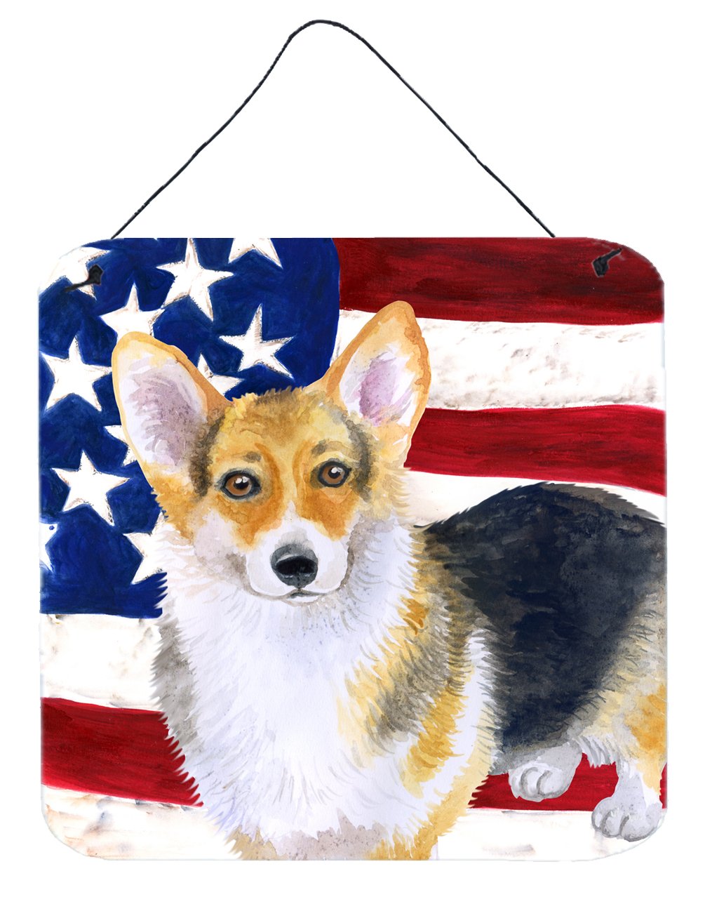 Pembroke Corgi Patriotic Wall or Door Hanging Prints BB9642DS66 by Caroline's Treasures