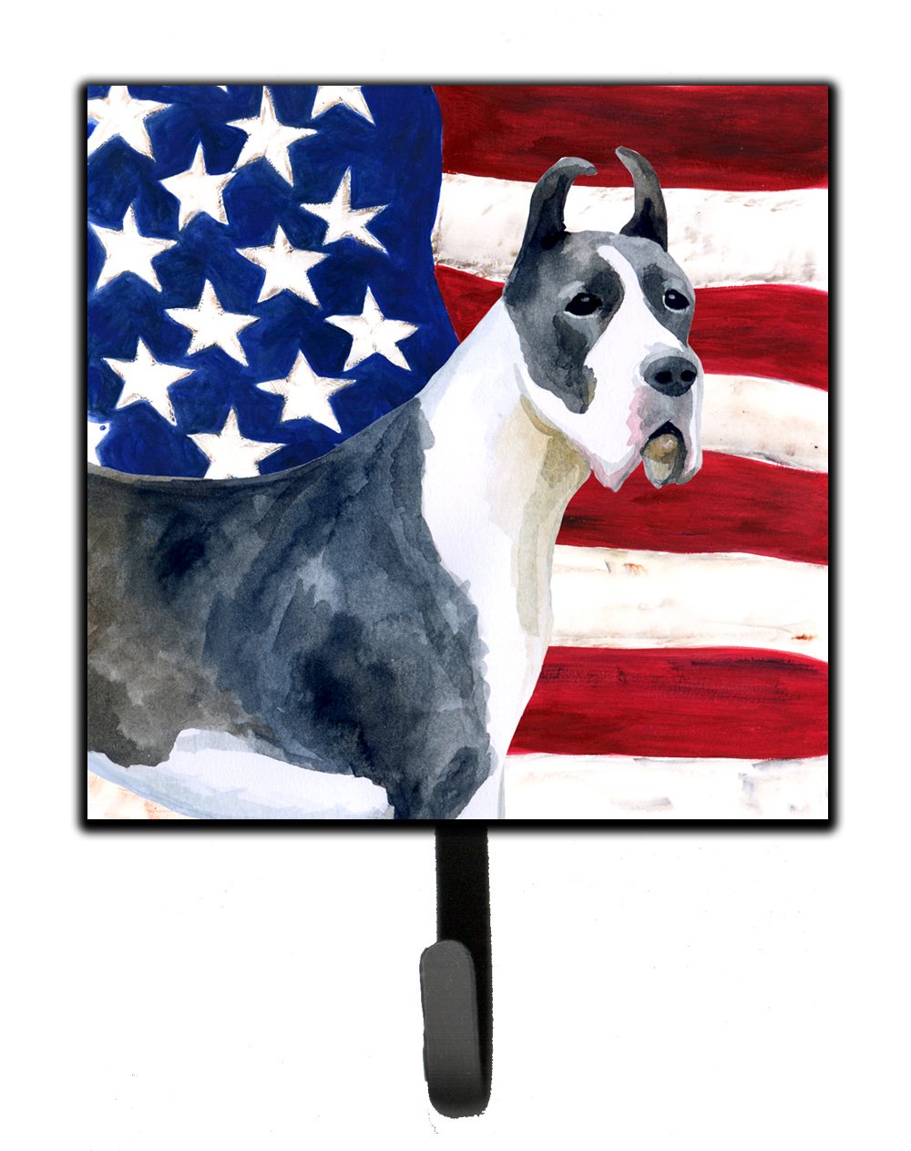 Harlequin Great Dane Patriotic Leash or Key Holder BB9643SH4 by Caroline's Treasures