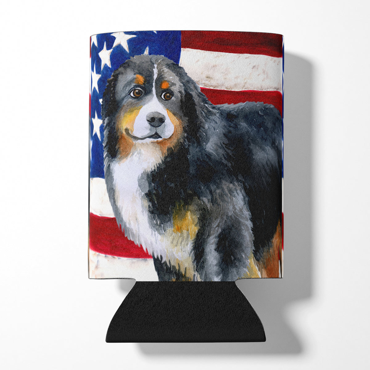 Bernese Mountain Dog Patriotic Can or Bottle Hugger BB9645CC  the-store.com.