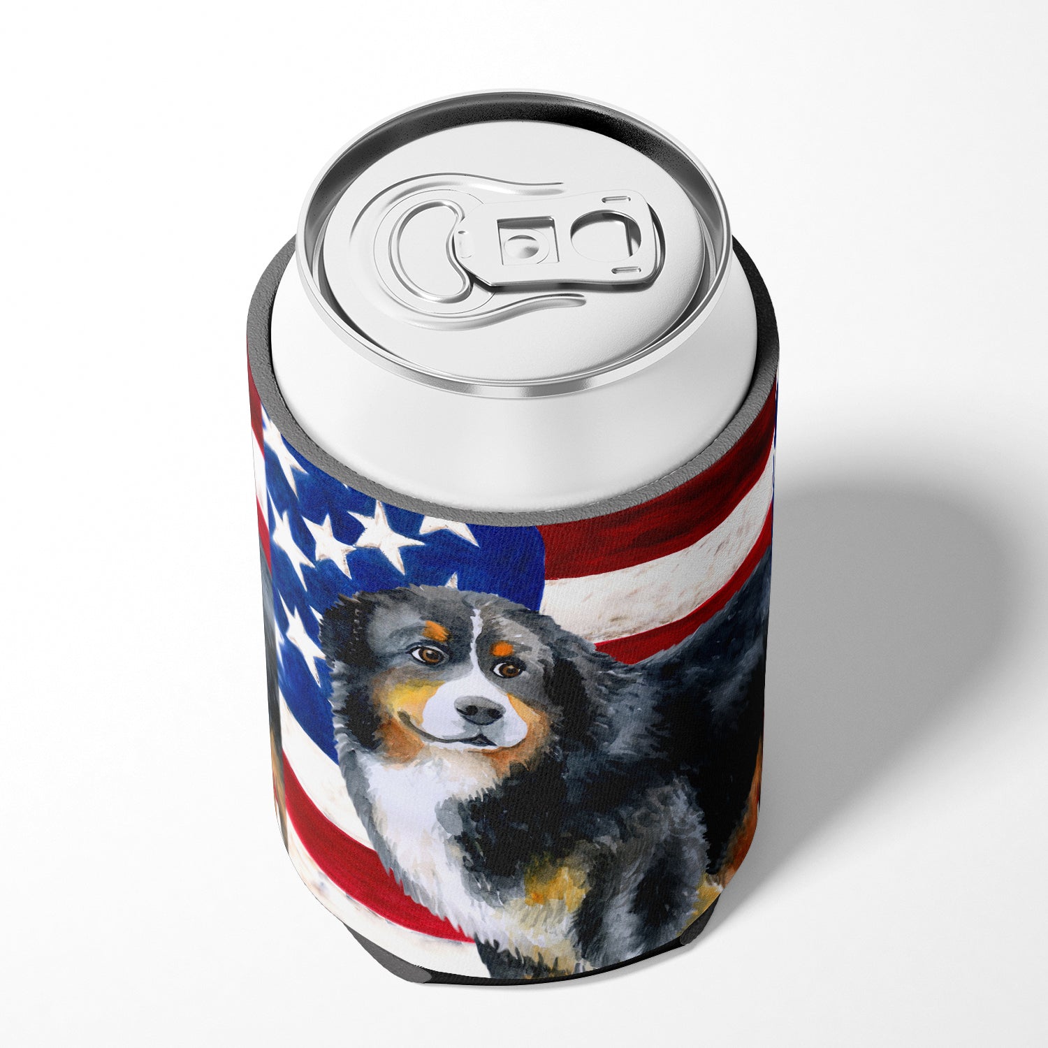 Bernese Mountain Dog Patriotic Can or Bottle Hugger BB9645CC  the-store.com.