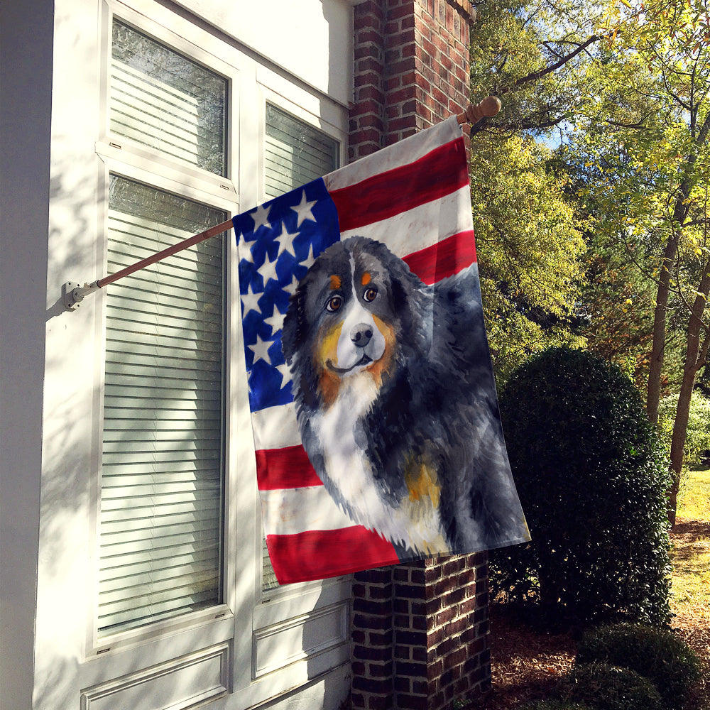 Bernese Mountain Dog Patriotic Flag Canvas House Size BB9645CHF  the-store.com.