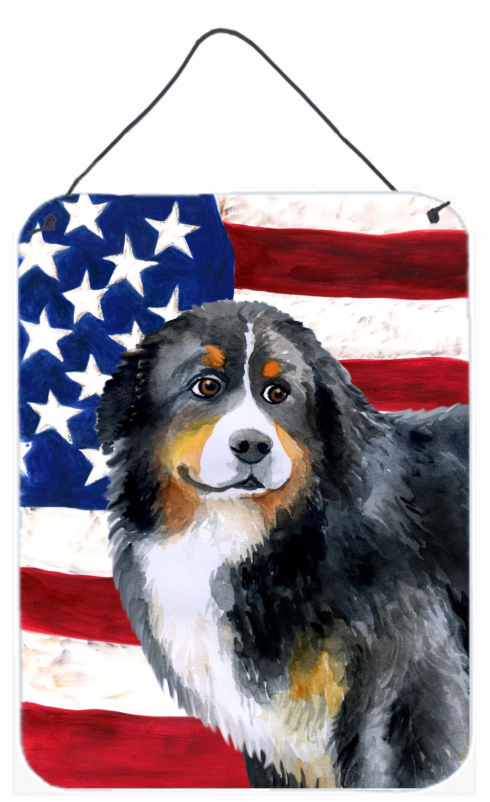 Bernese Mountain Dog Patriotic Wall or Door Hanging Prints BB9645DS1216 by Caroline's Treasures