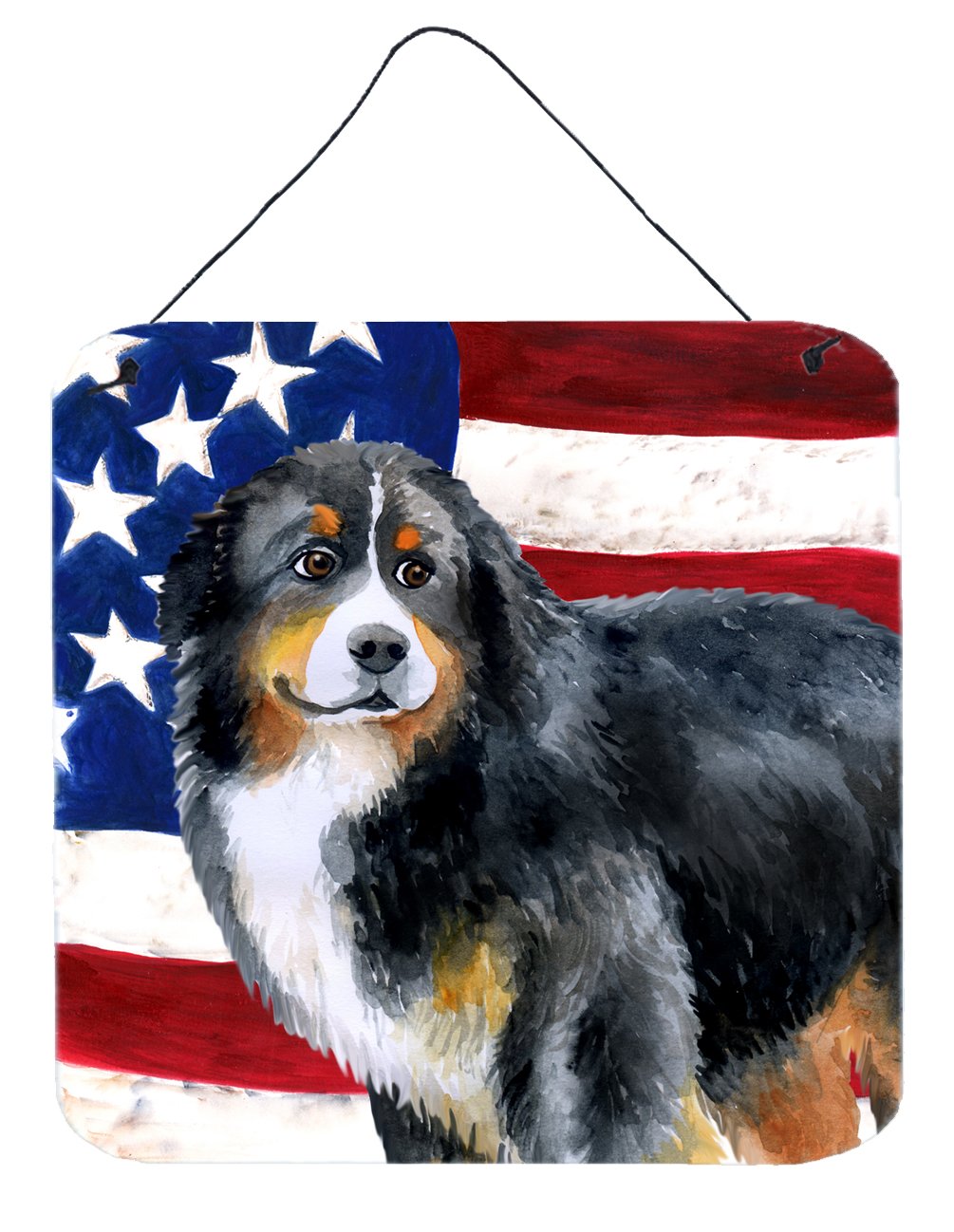 Bernese Mountain Dog Patriotic Wall or Door Hanging Prints BB9645DS66 by Caroline's Treasures