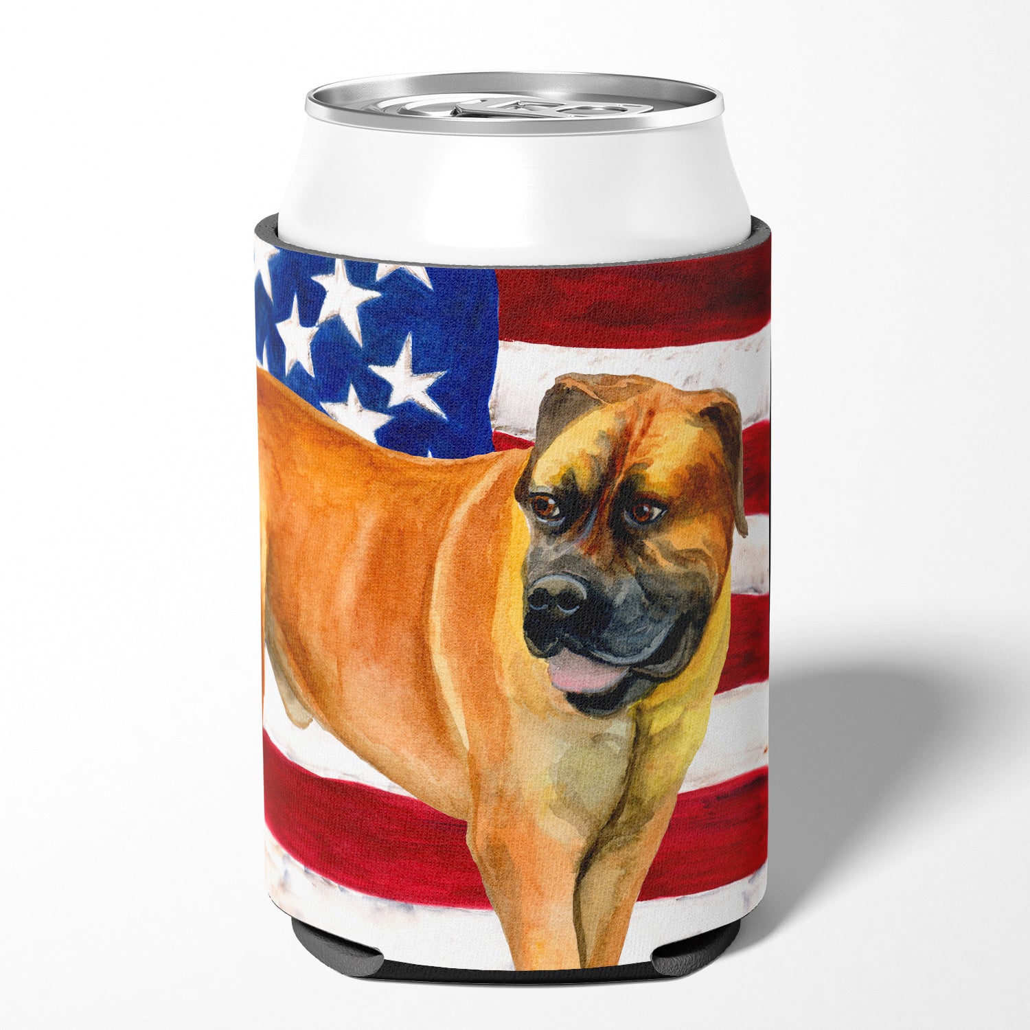 Boerboel Mastiff Patriotic Can or Bottle Hugger BB9646CC  the-store.com.