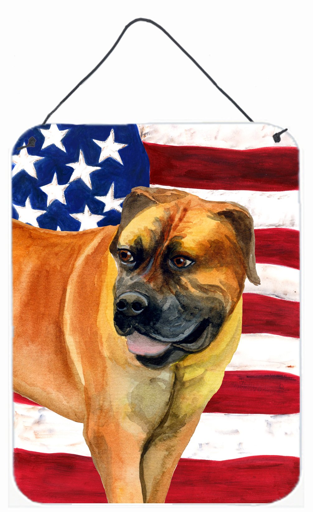 Boerboel Mastiff Patriotic Wall or Door Hanging Prints BB9646DS1216 by Caroline&#39;s Treasures