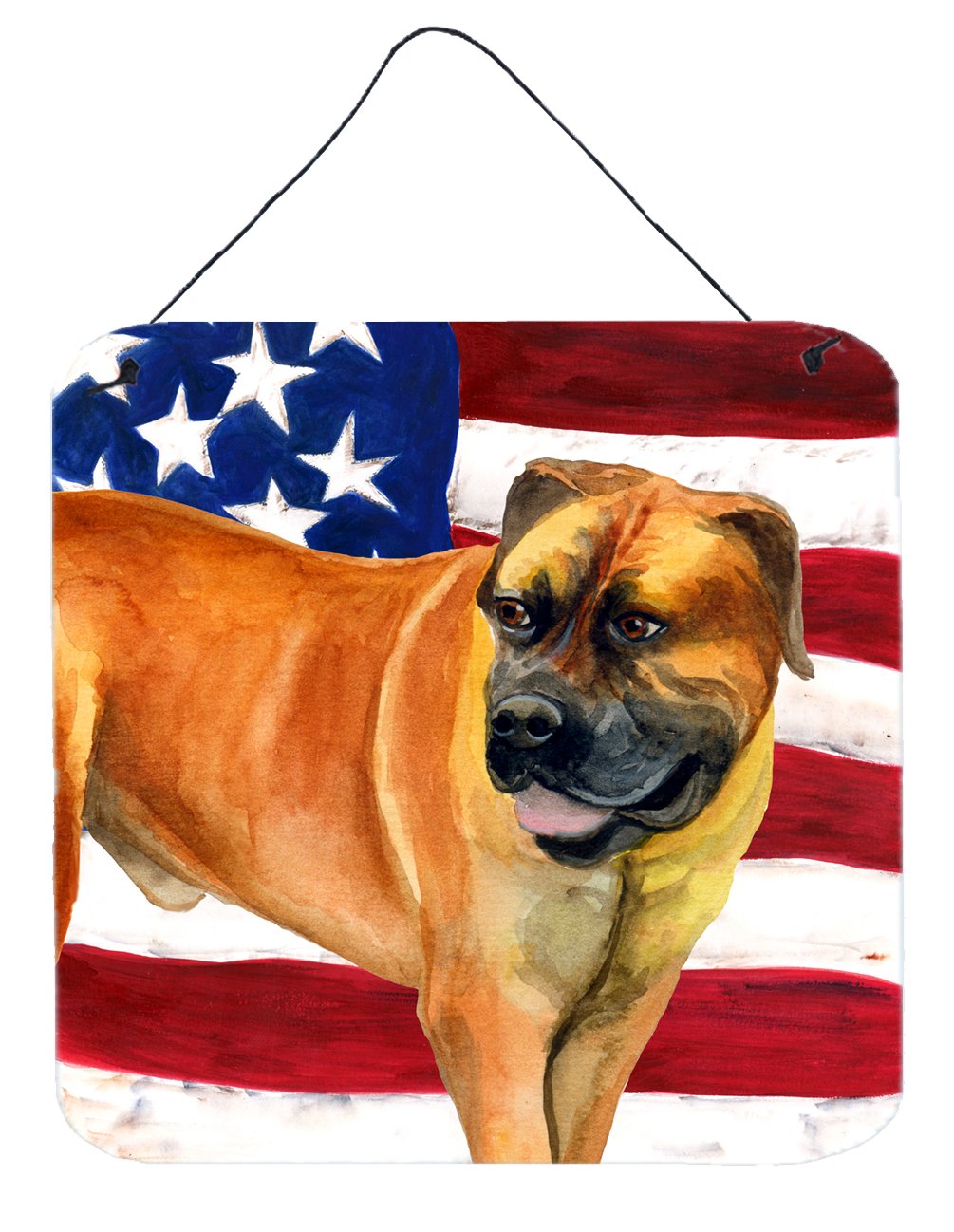 Boerboel Mastiff Patriotic Wall or Door Hanging Prints BB9646DS66 by Caroline&#39;s Treasures