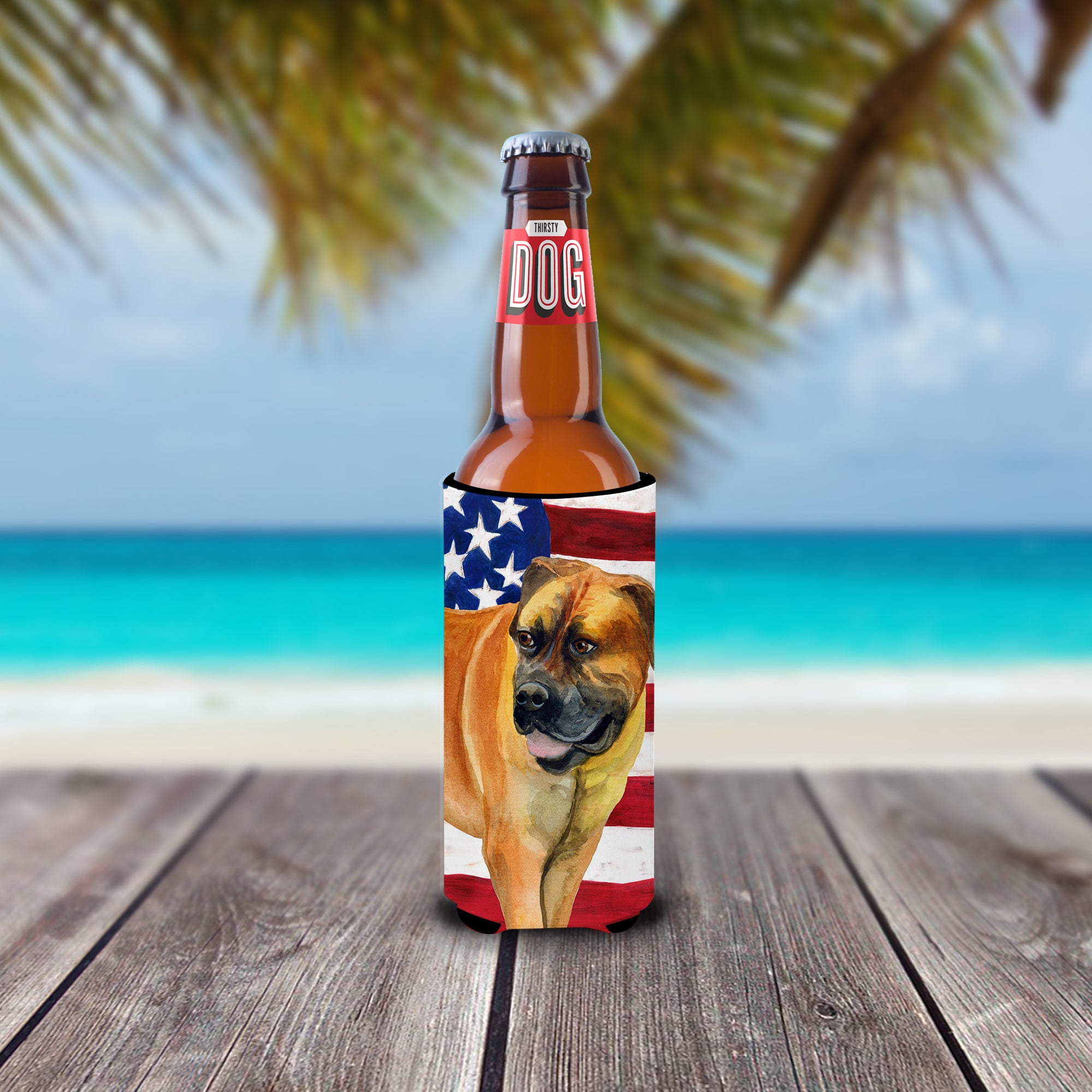 Boerboel Mastiff Patriotic  Ultra Hugger for slim cans BB9646MUK  the-store.com.