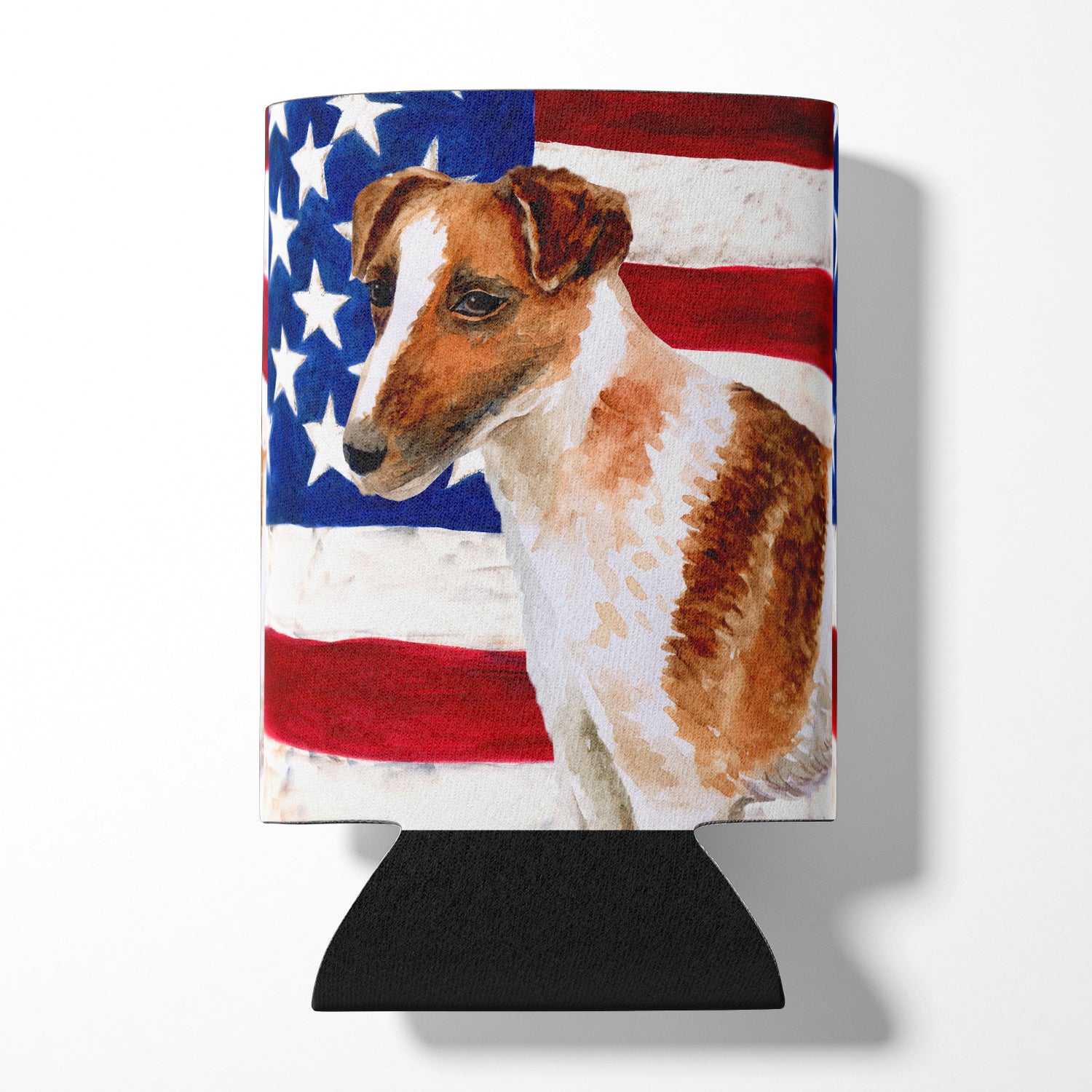 Smooth Fox Terrier Patriotic Can or Bottle Hugger BB9647CC  the-store.com.