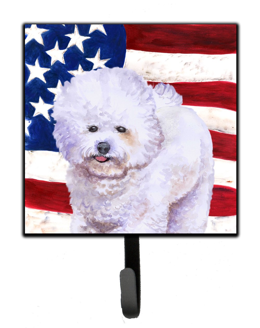 Bichon Frise Patriotic Leash or Key Holder BB9648SH4 by Caroline's Treasures