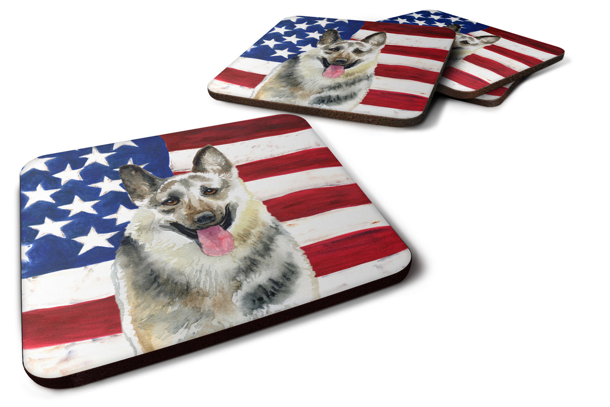 East-European Shepherd Patriotic Foam Coaster Set of 4 BB9649FC - the-store.com