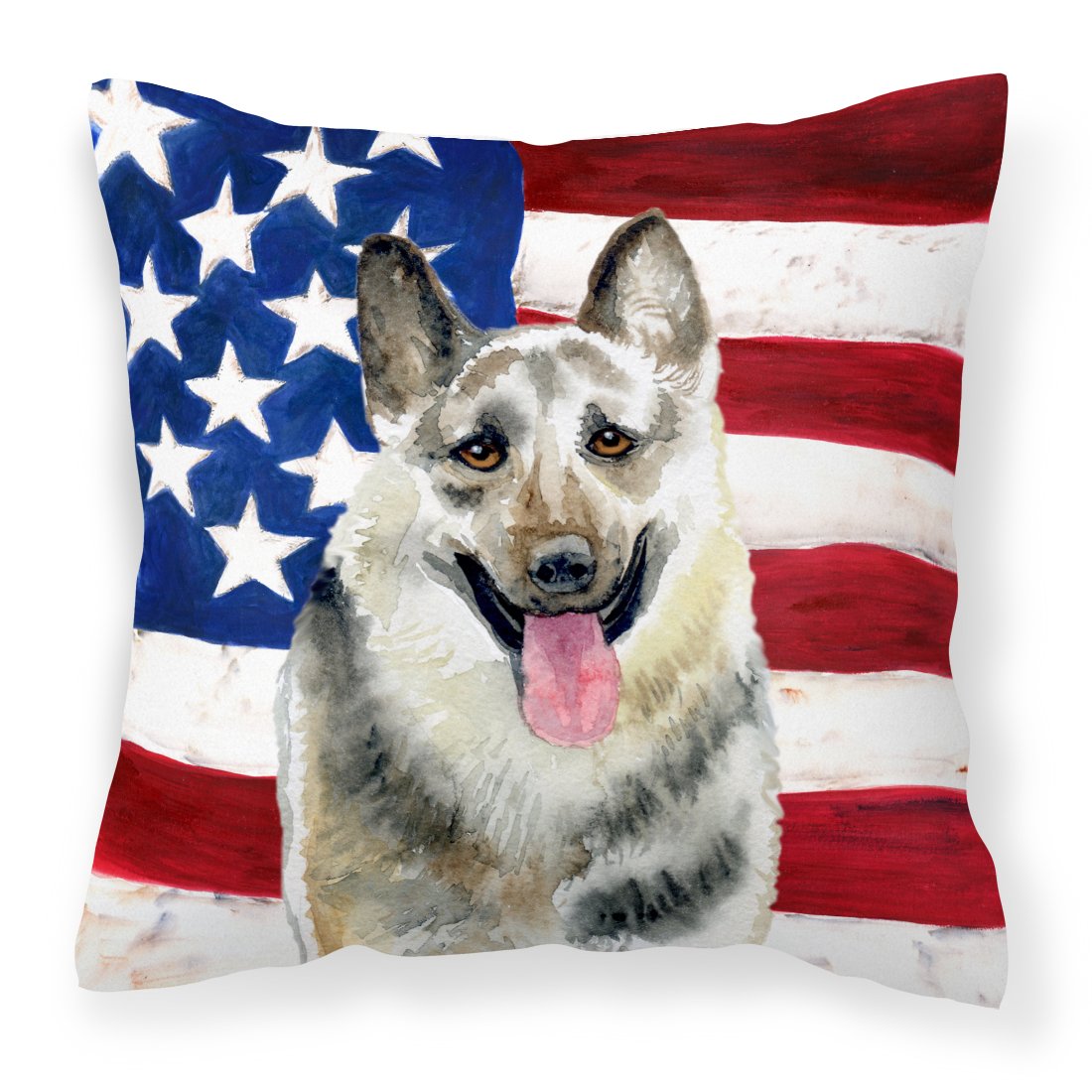 East-European Shepherd Patriotic Fabric Decorative Pillow BB9649PW1818 by Caroline's Treasures