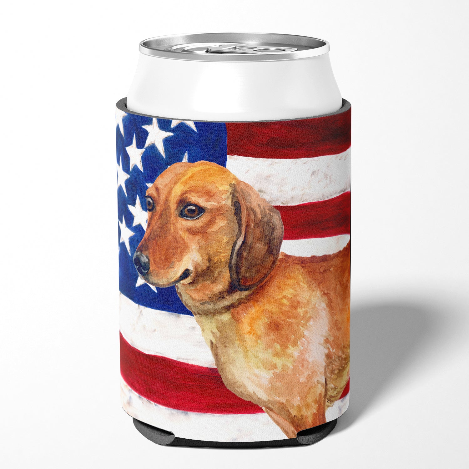 Dachshund Patriotic Can or Bottle Hugger BB9652CC  the-store.com.