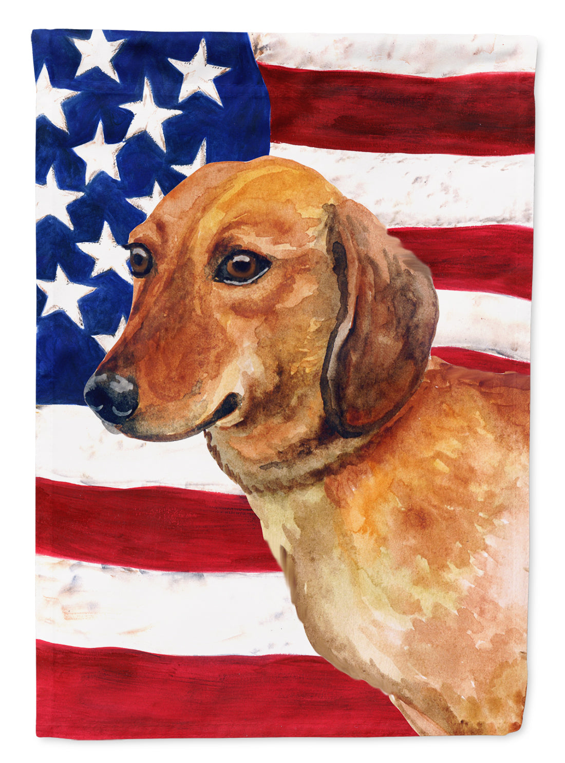 Dachshund Patriotic Flag Garden Size BB9652GF  the-store.com.