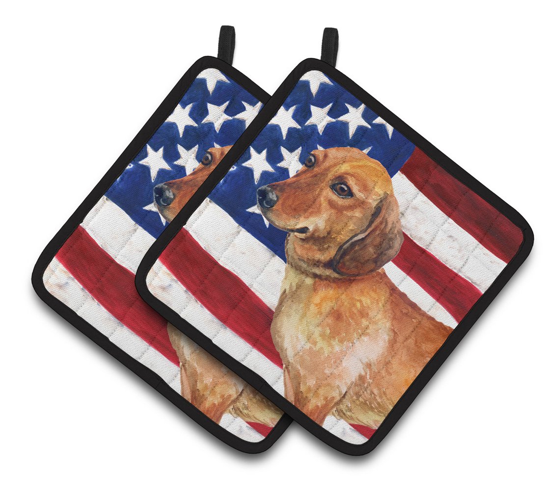 Dachshund Patriotic Pair of Pot Holders BB9652PTHD by Caroline's Treasures