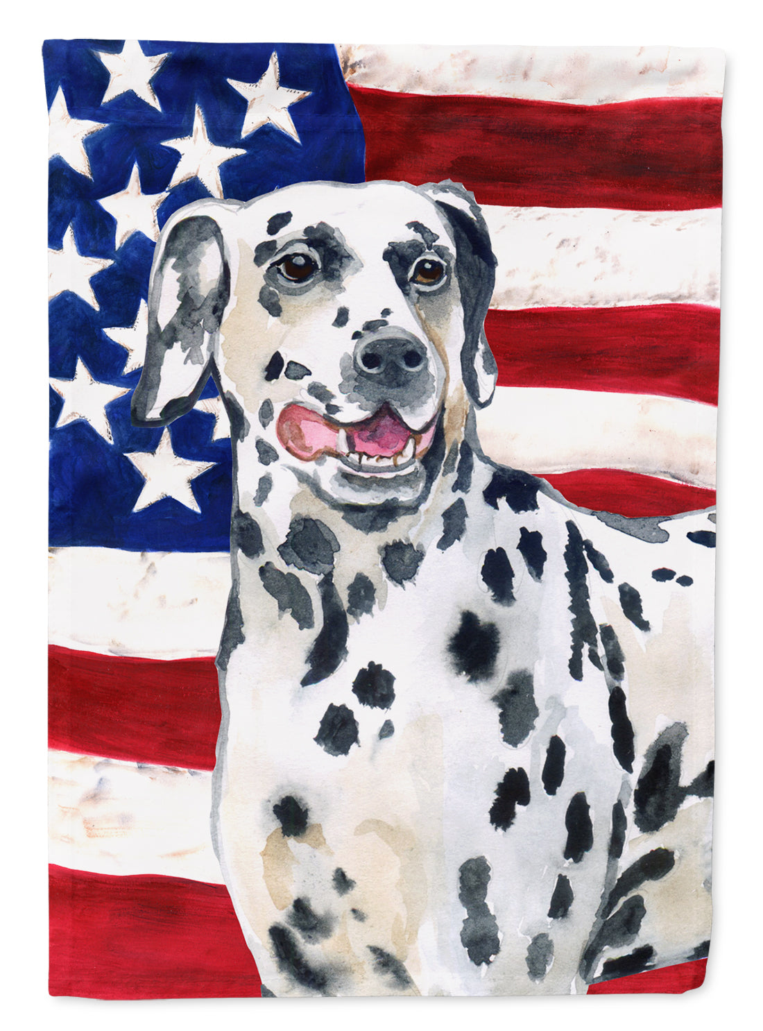 Dalmatian Patriotic Flag Canvas House Size BB9653CHF  the-store.com.