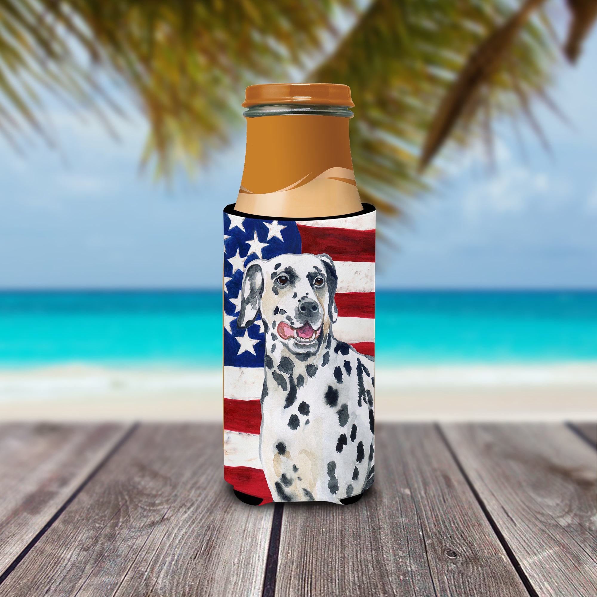 Dalmatian Patriotic  Ultra Hugger for slim cans BB9653MUK  the-store.com.