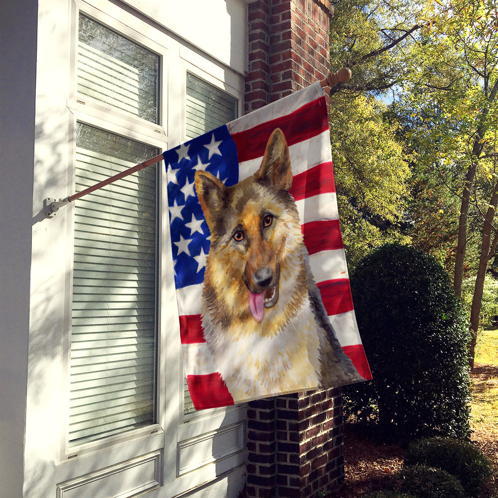 German Shepherd Patriotic Flag Canvas House Size BB9654CHF  the-store.com.