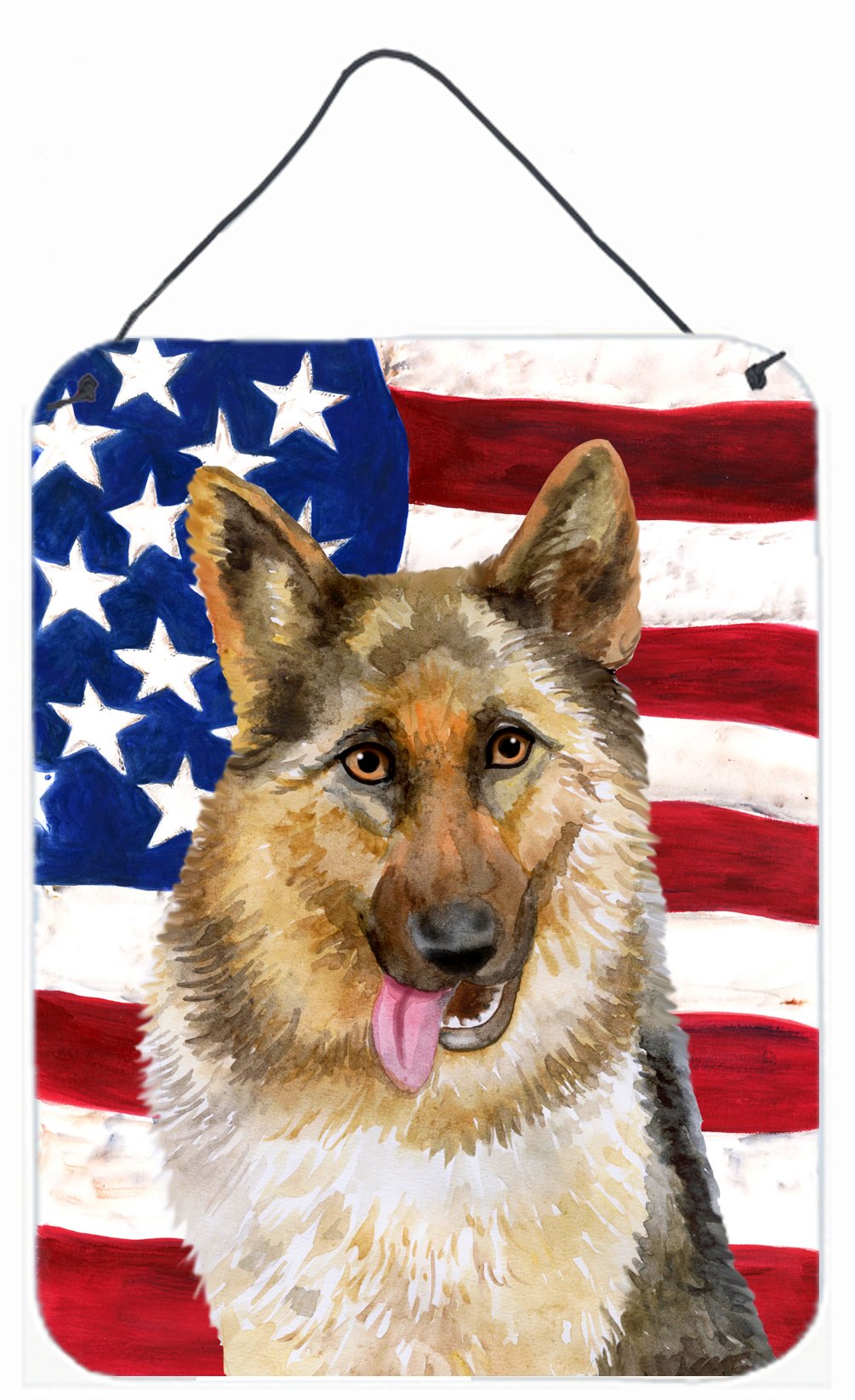 German Shepherd Patriotic Wall or Door Hanging Prints BB9654DS1216 by Caroline&#39;s Treasures