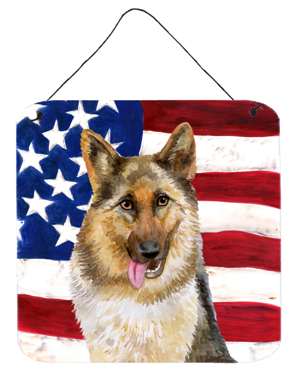 German Shepherd Patriotic Wall or Door Hanging Prints BB9654DS66 by Caroline's Treasures