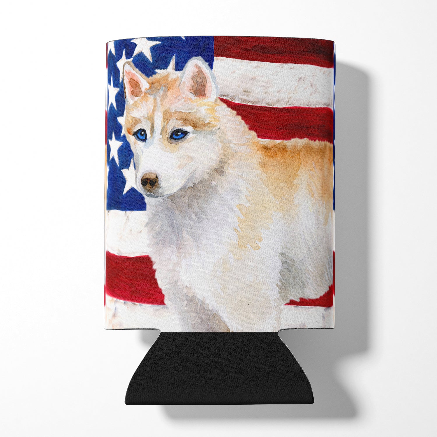 Siberian Husky Patriotic Can or Bottle Hugger BB9655CC  the-store.com.