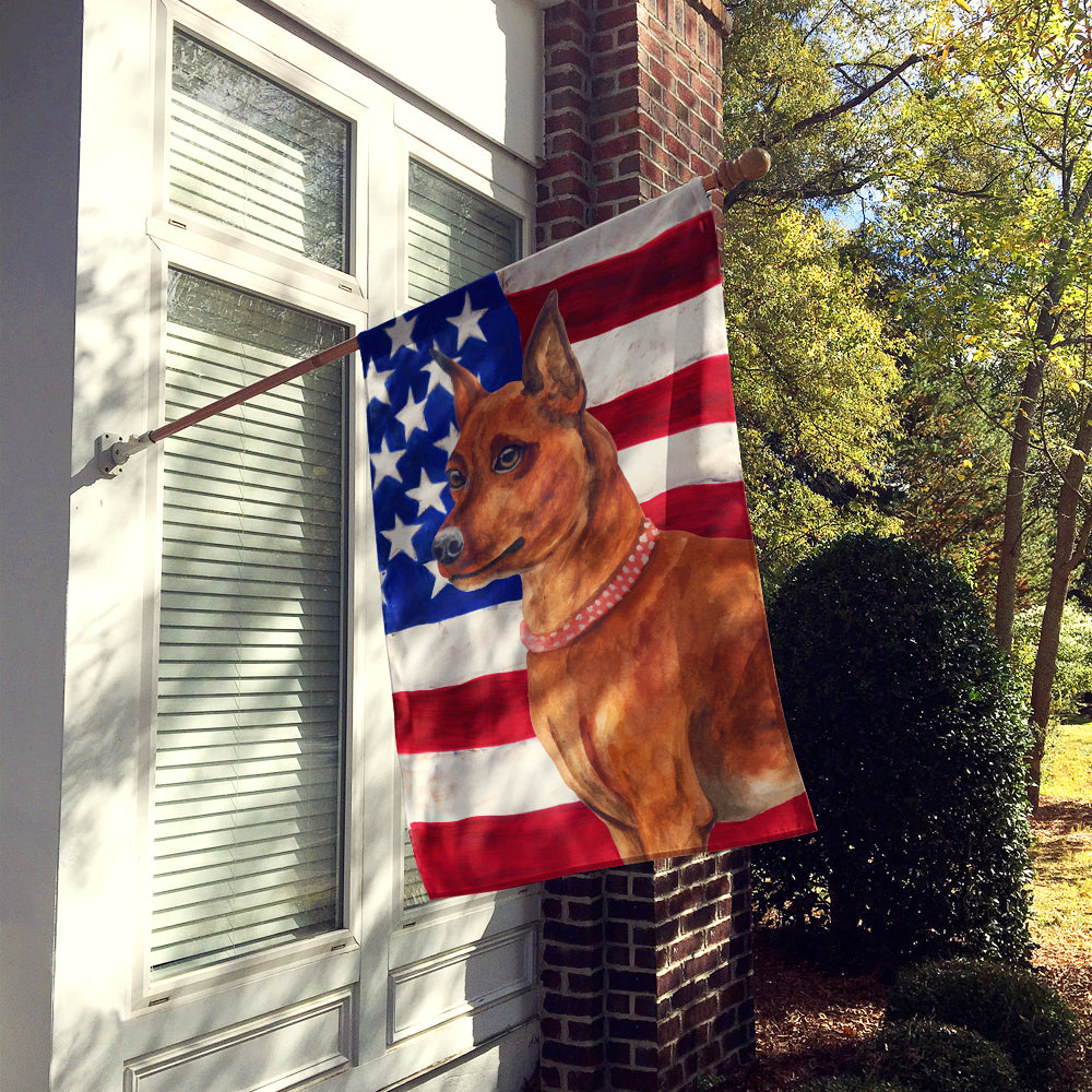 Miniature Pinscher Patriotic Flag Canvas House Size BB9656CHF  the-store.com.