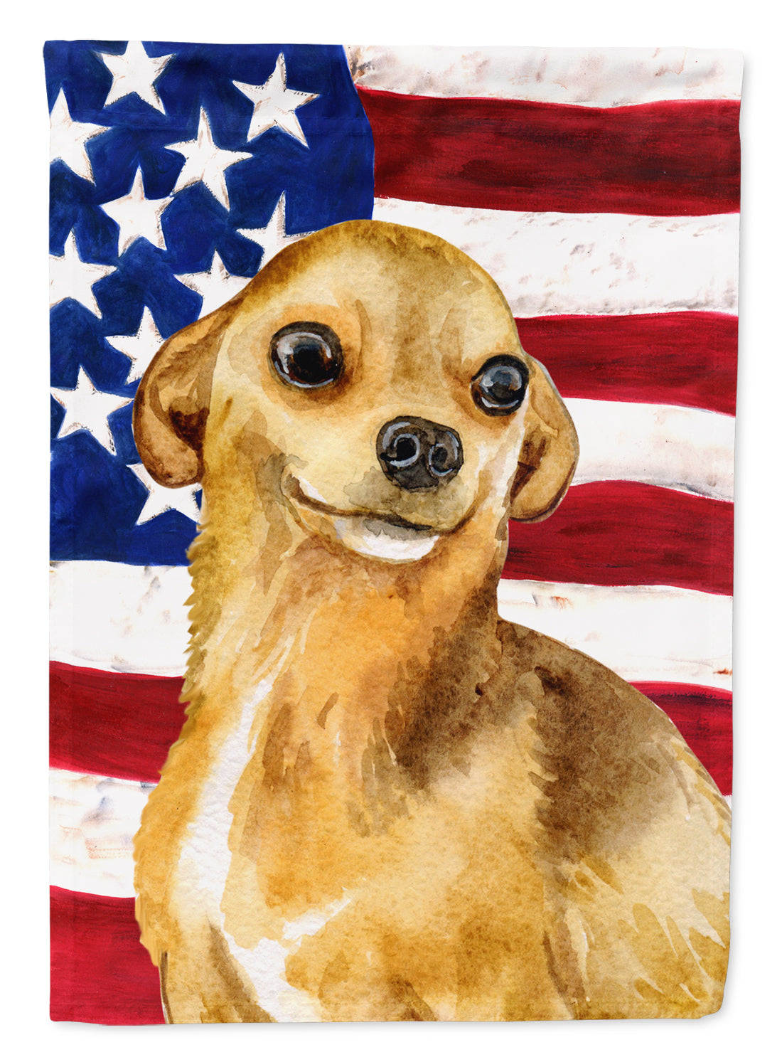 Chihuahua Patriotic Flag Canvas House Size BB9658CHF  the-store.com.