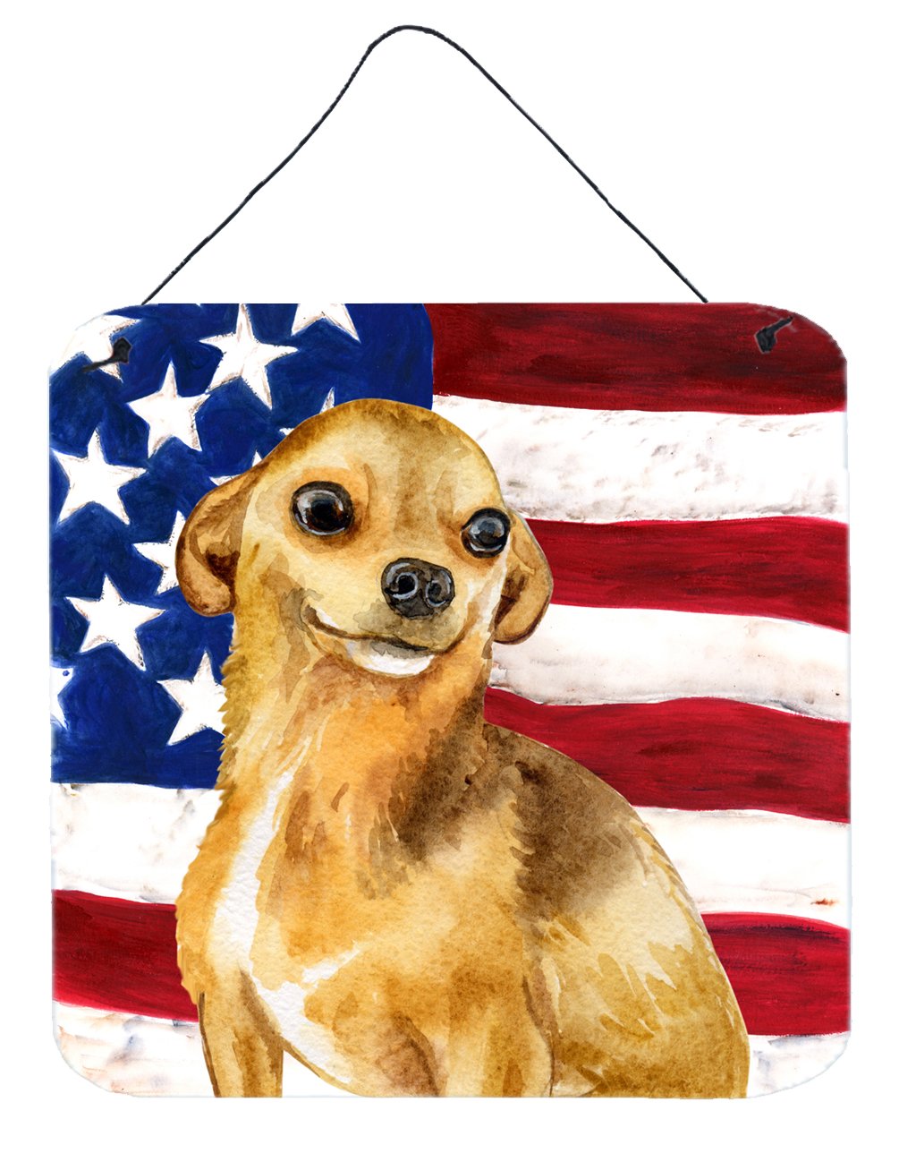 Chihuahua Patriotic Wall or Door Hanging Prints BB9658DS66 by Caroline's Treasures