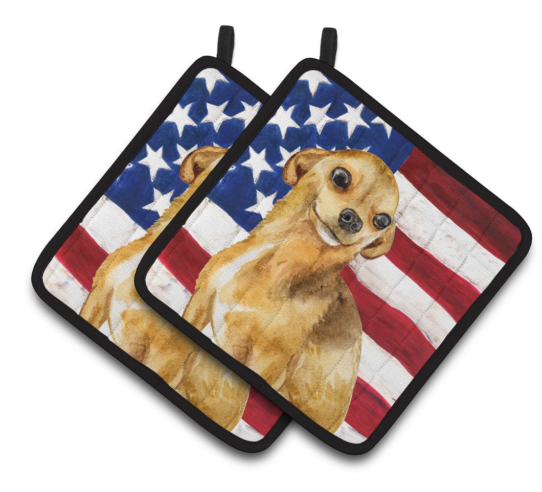 Chihuahua Patriotic Pair of Pot Holders BB9658PTHD by Caroline's Treasures