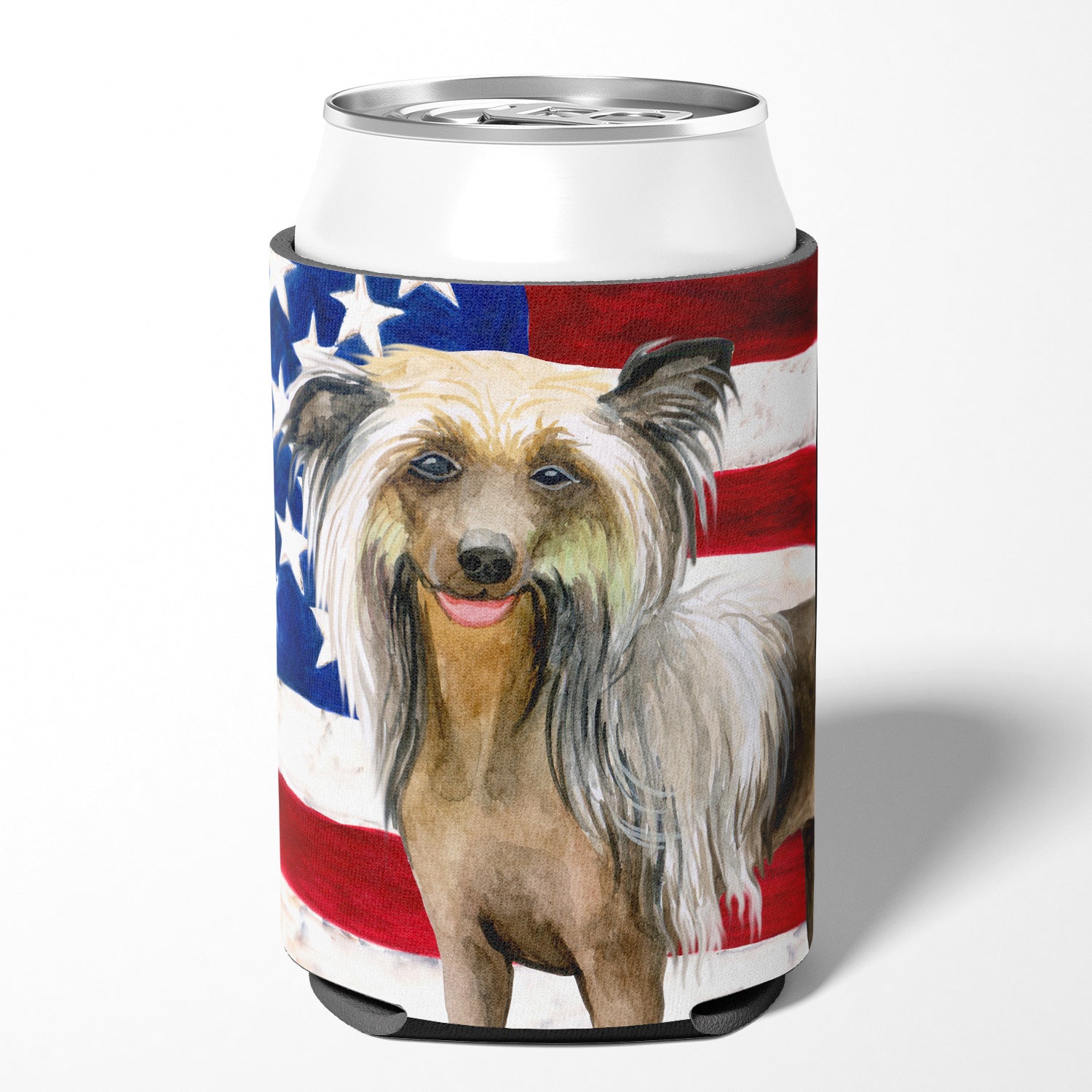 Chinese Crested Patriotic Can or Bottle Hugger BB9659CC  the-store.com.