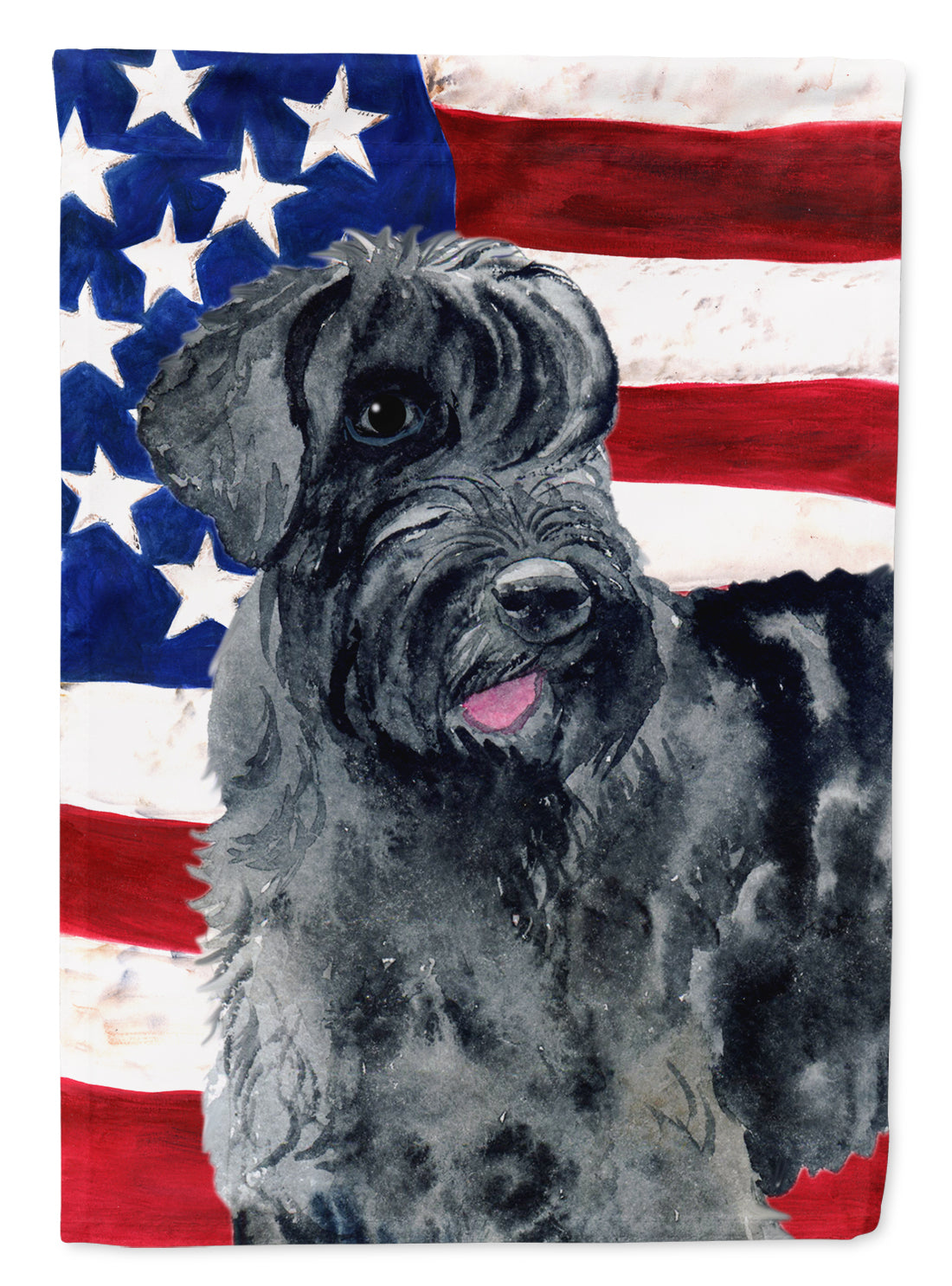 Giant Schnauzer Patriotic Flag Canvas House Size BB9660CHF  the-store.com.