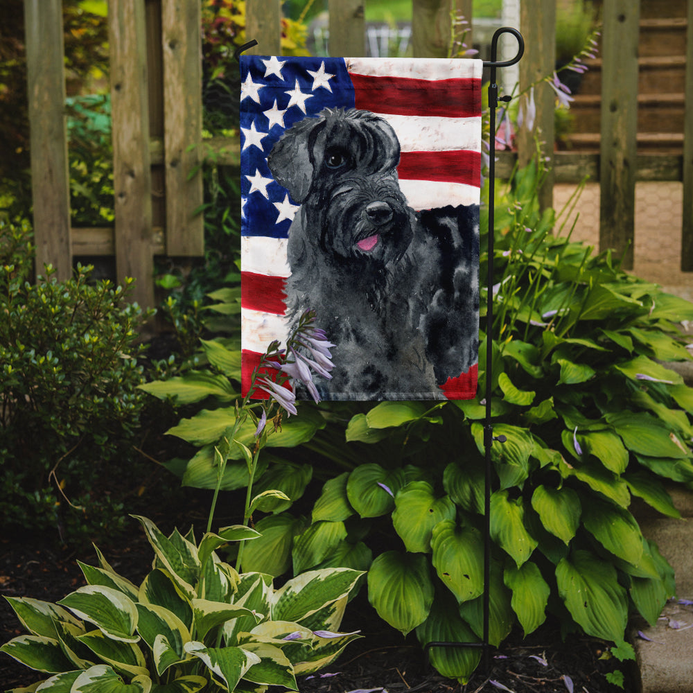 Giant Schnauzer Patriotic Flag Garden Size BB9660GF  the-store.com.