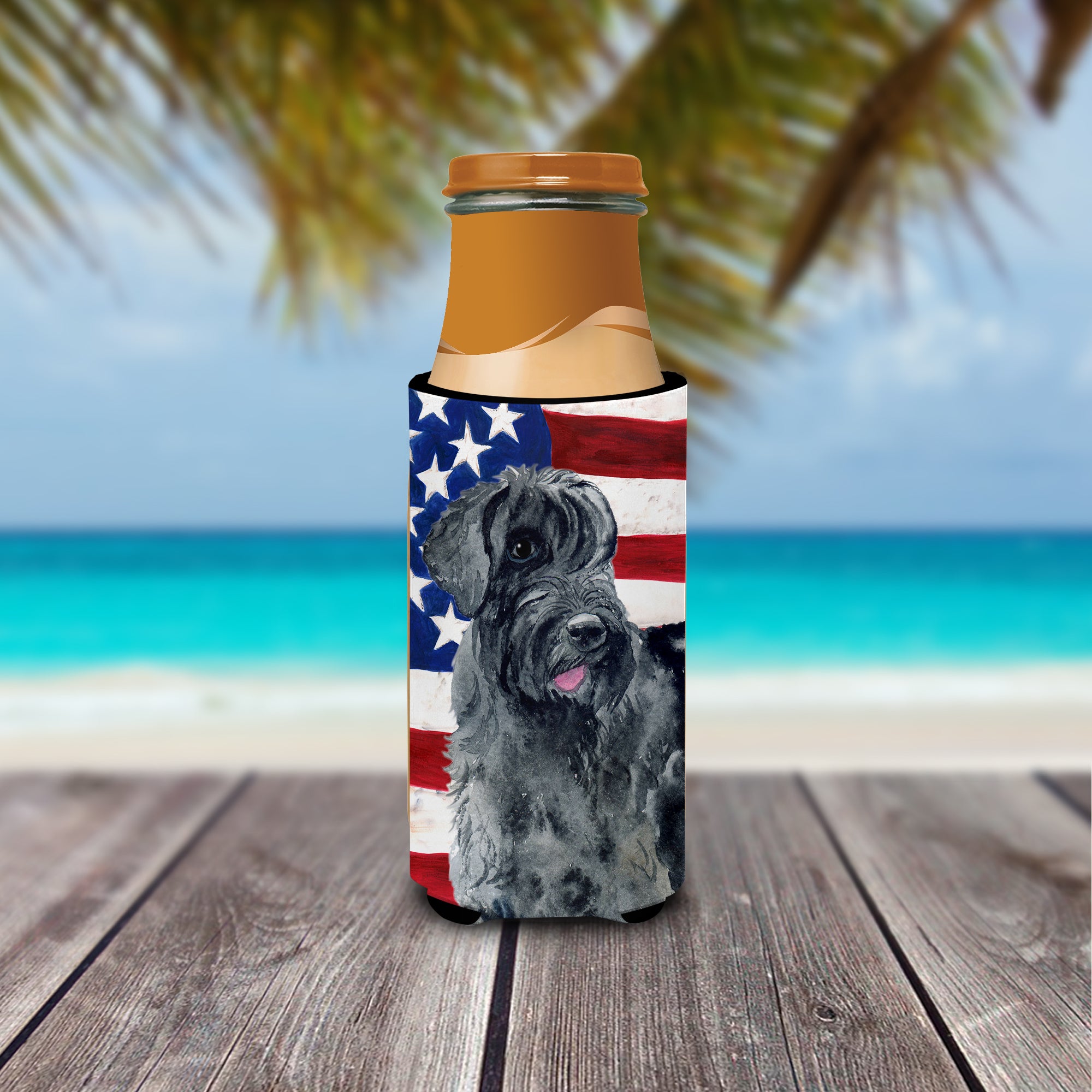 Giant Schnauzer Patriotic  Ultra Hugger for slim cans BB9660MUK  the-store.com.