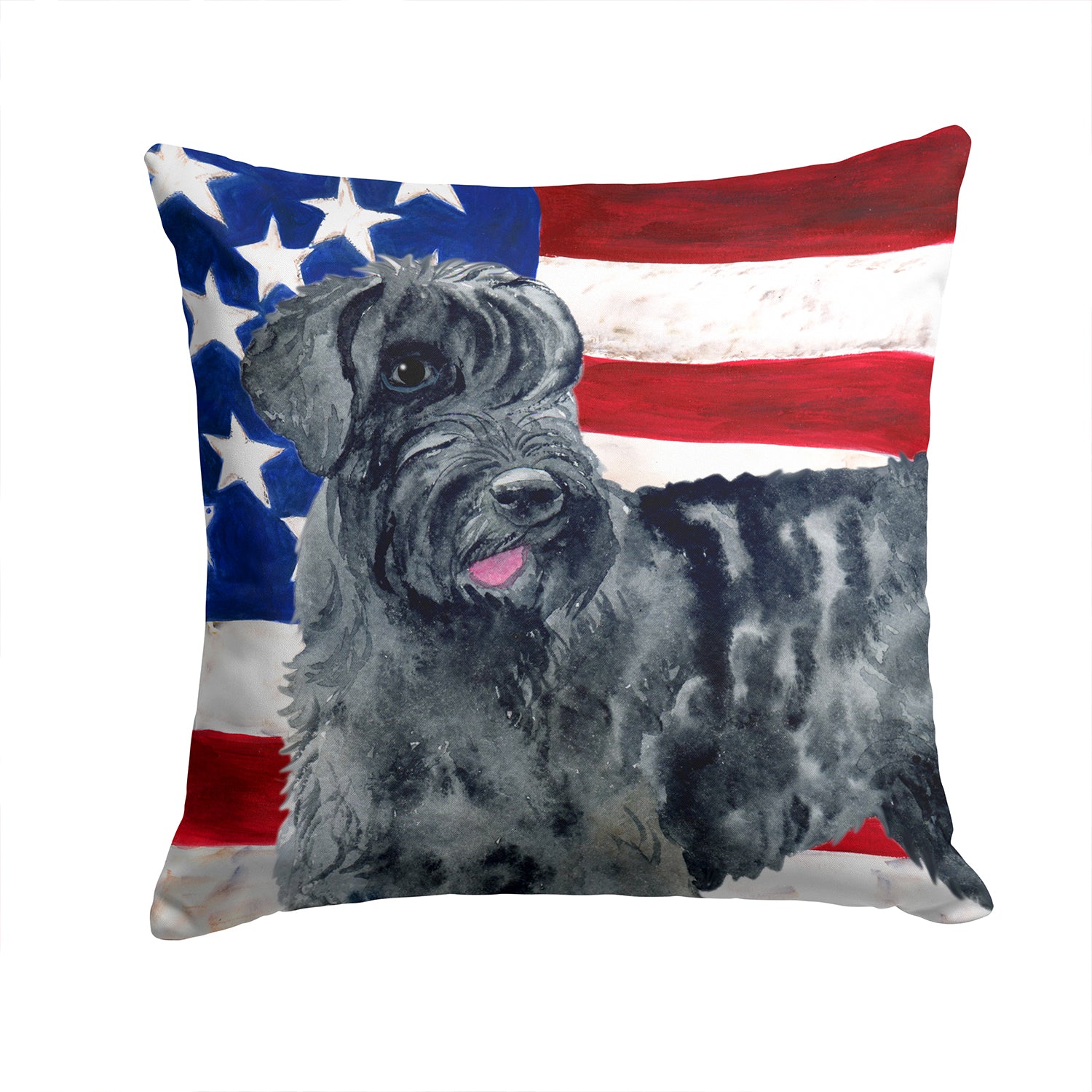 Giant Schnauzer Patriotic Fabric Decorative Pillow BB9660PW1414 - the-store.com