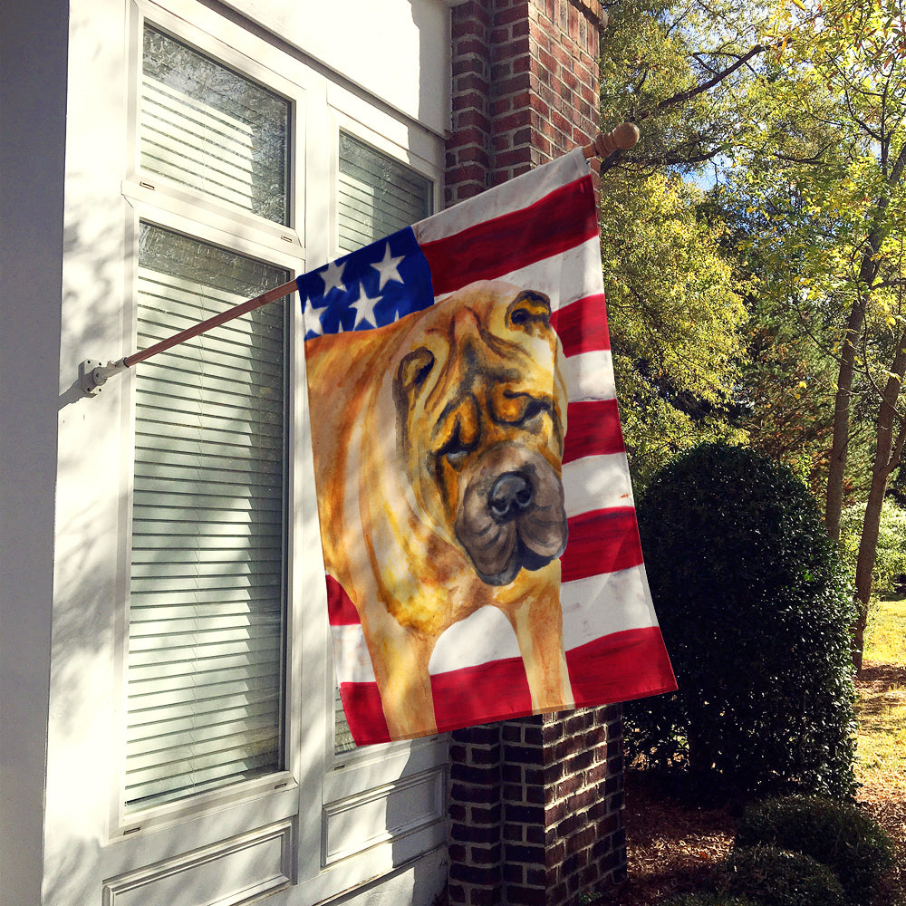 Shar Pei Patriotic Flag Canvas House Size BB9661CHF  the-store.com.