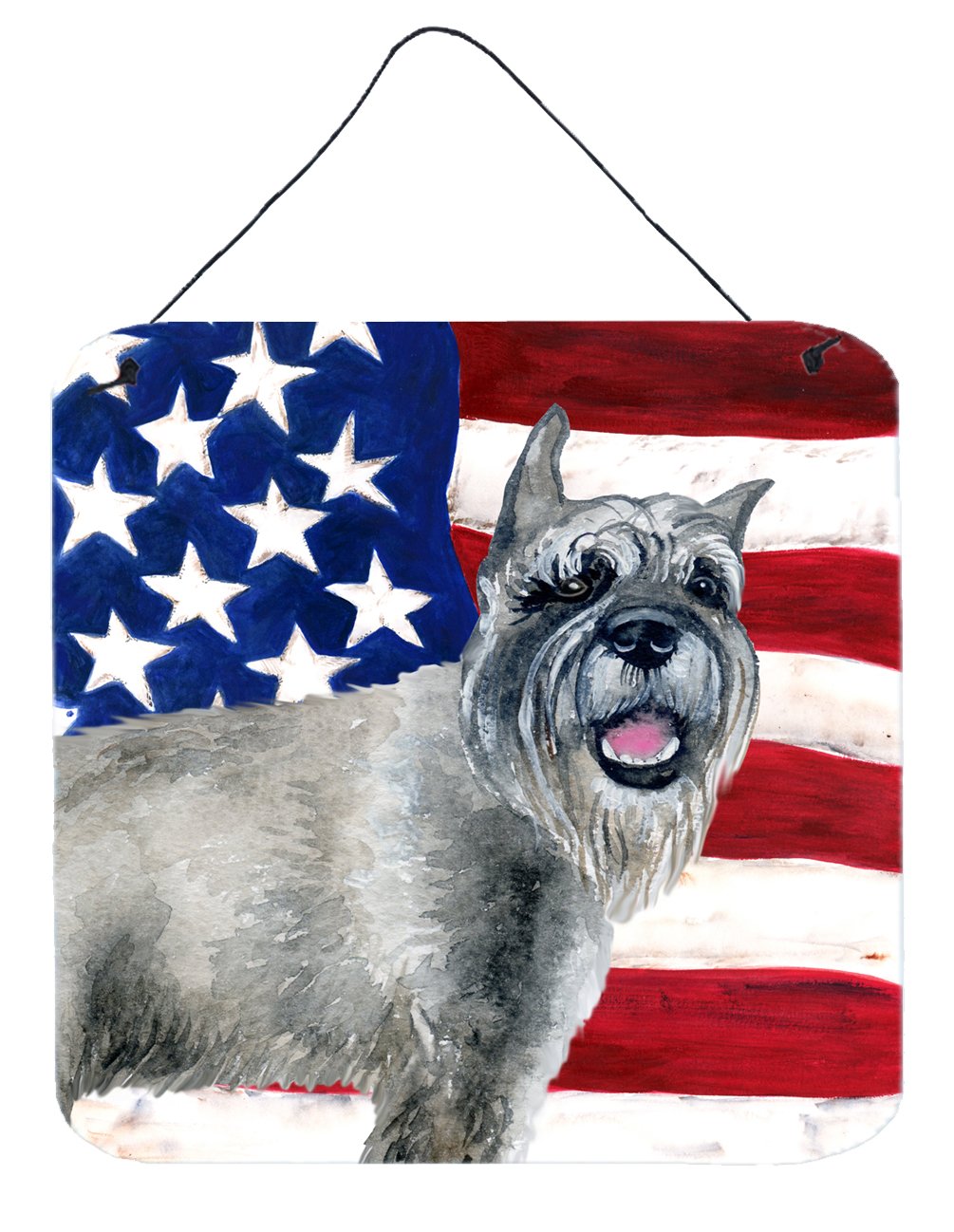 Schnauzer Patriotic Wall or Door Hanging Prints BB9662DS66 by Caroline&#39;s Treasures