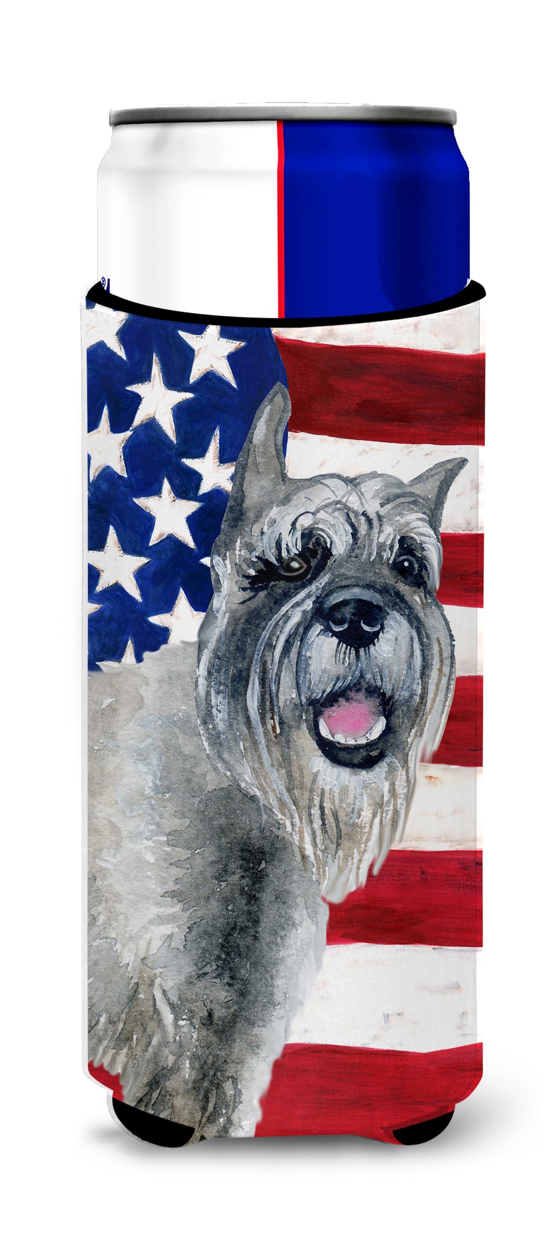 Schnauzer Patriotic  Ultra Hugger for slim cans BB9662MUK  the-store.com.