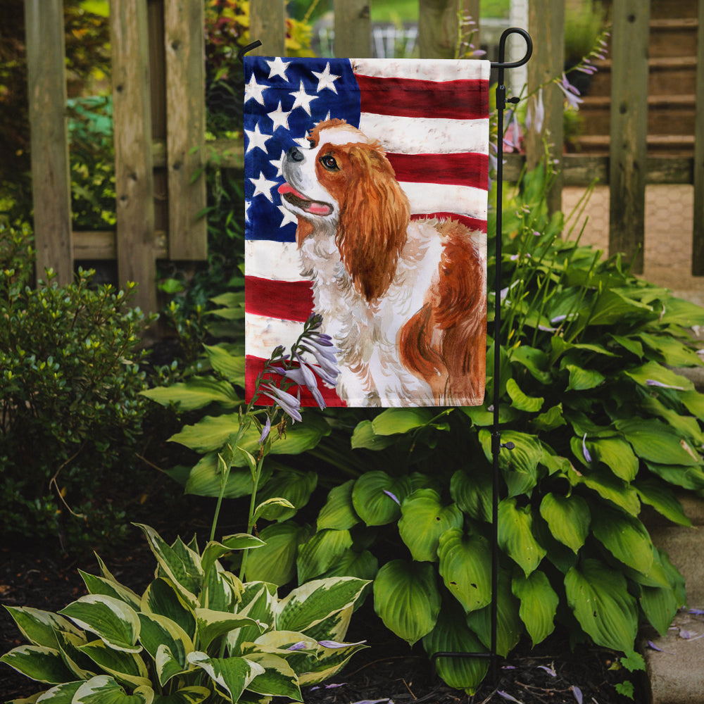 Cavalier Spaniel Patriotic Flag Garden Size BB9663GF  the-store.com.