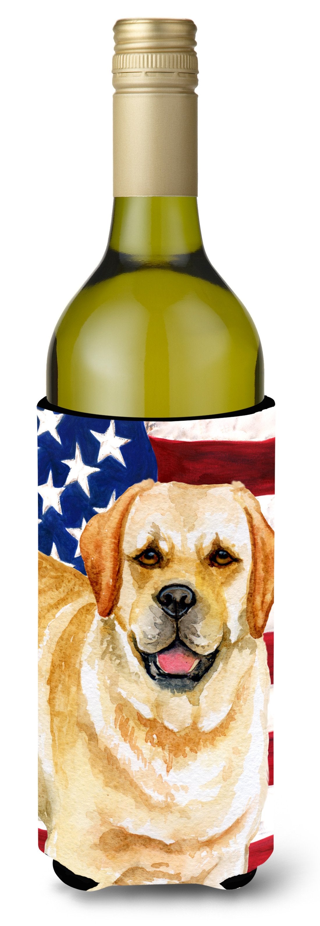 Golden Retriever Patriotic Wine Bottle Beverge Insulator Hugger BB9664LITERK by Caroline's Treasures