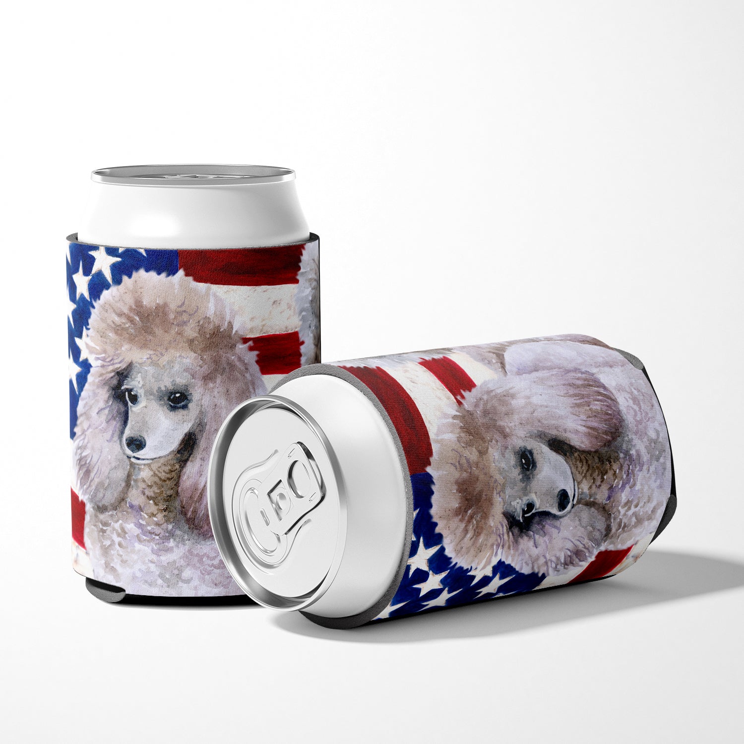 Poodle Patriotic Can or Bottle Hugger BB9665CC  the-store.com.