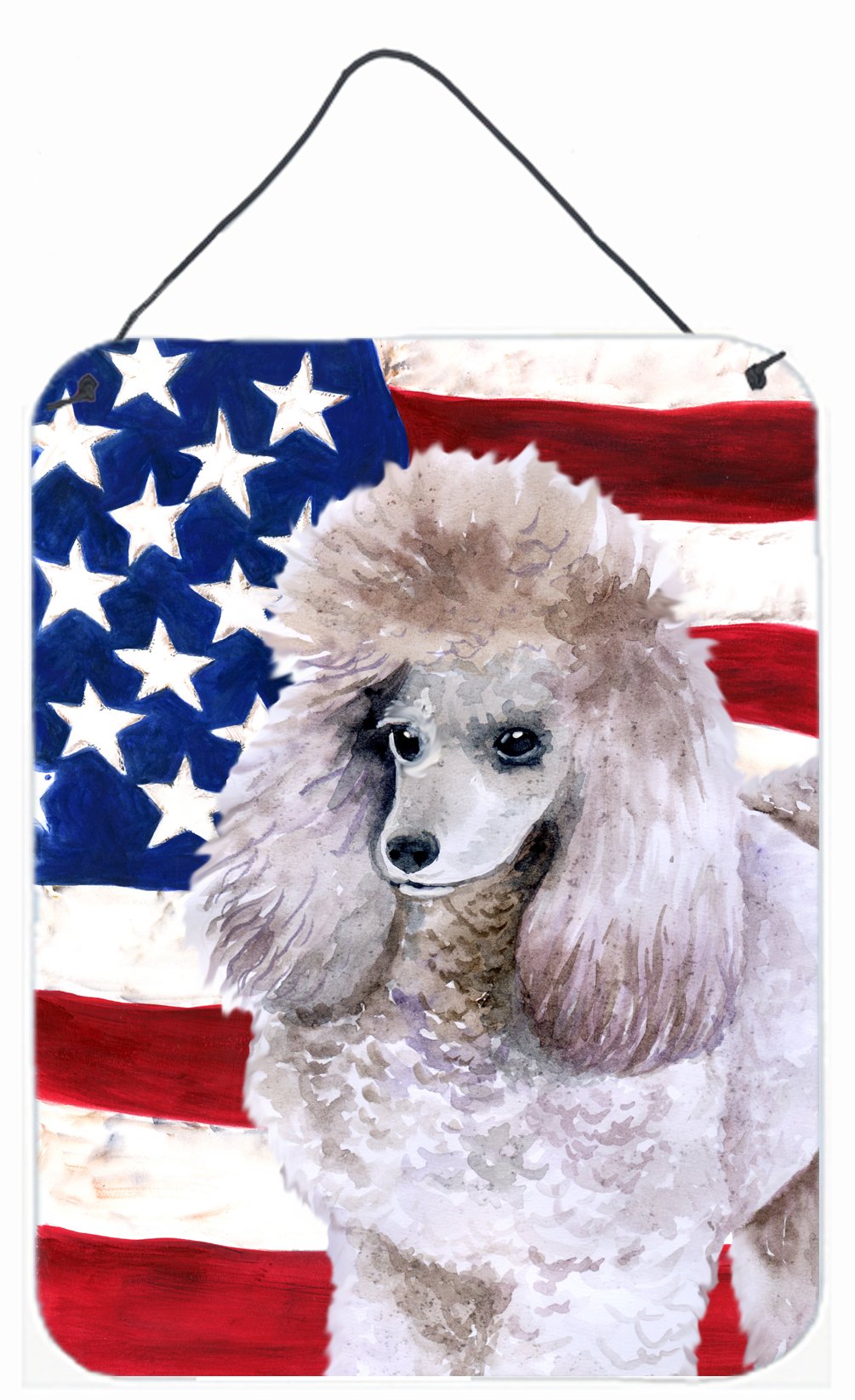 Poodle Patriotic Wall or Door Hanging Prints BB9665DS1216 by Caroline's Treasures